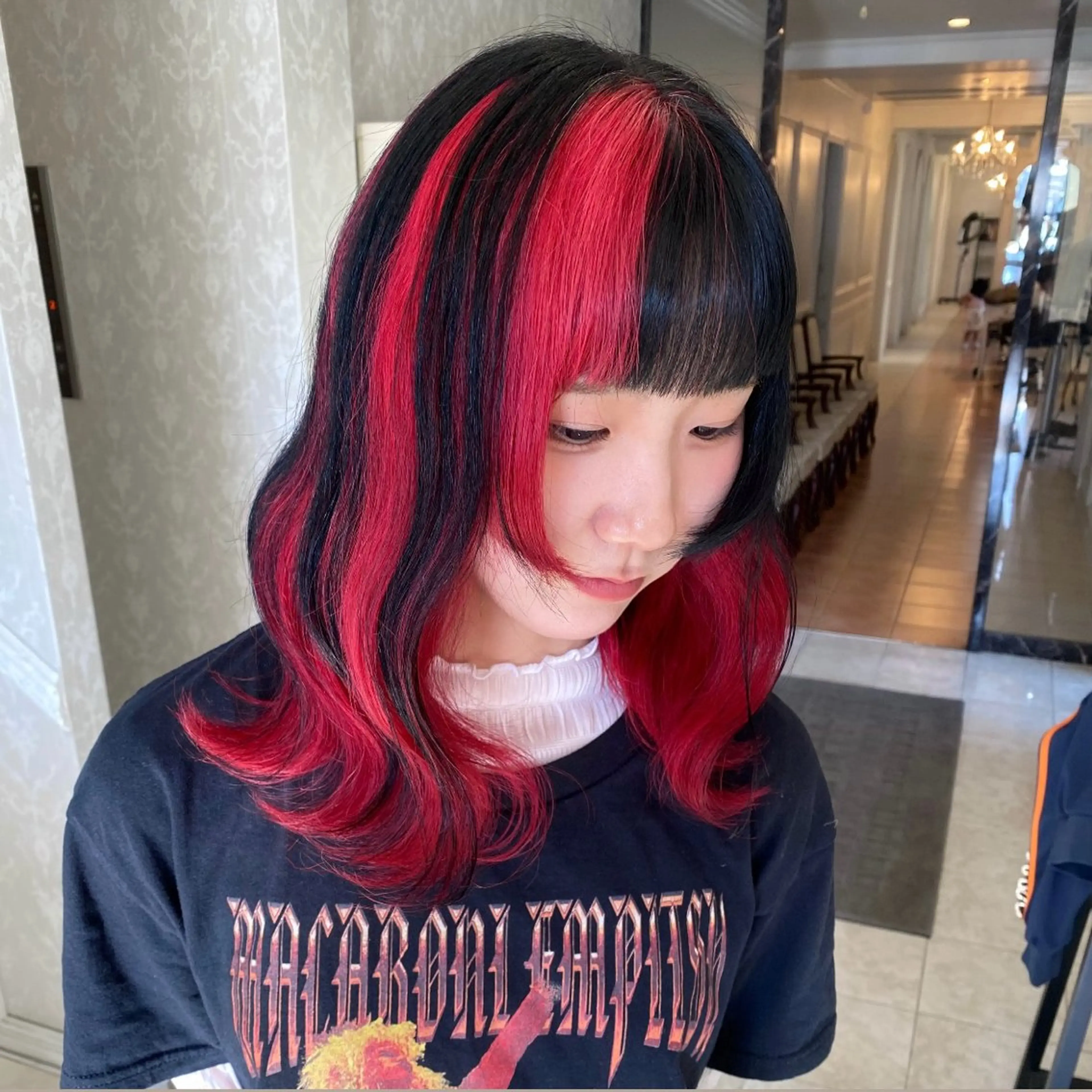 セミロング カラー 大阪ハイトーン /MYUUのヘアスタイル