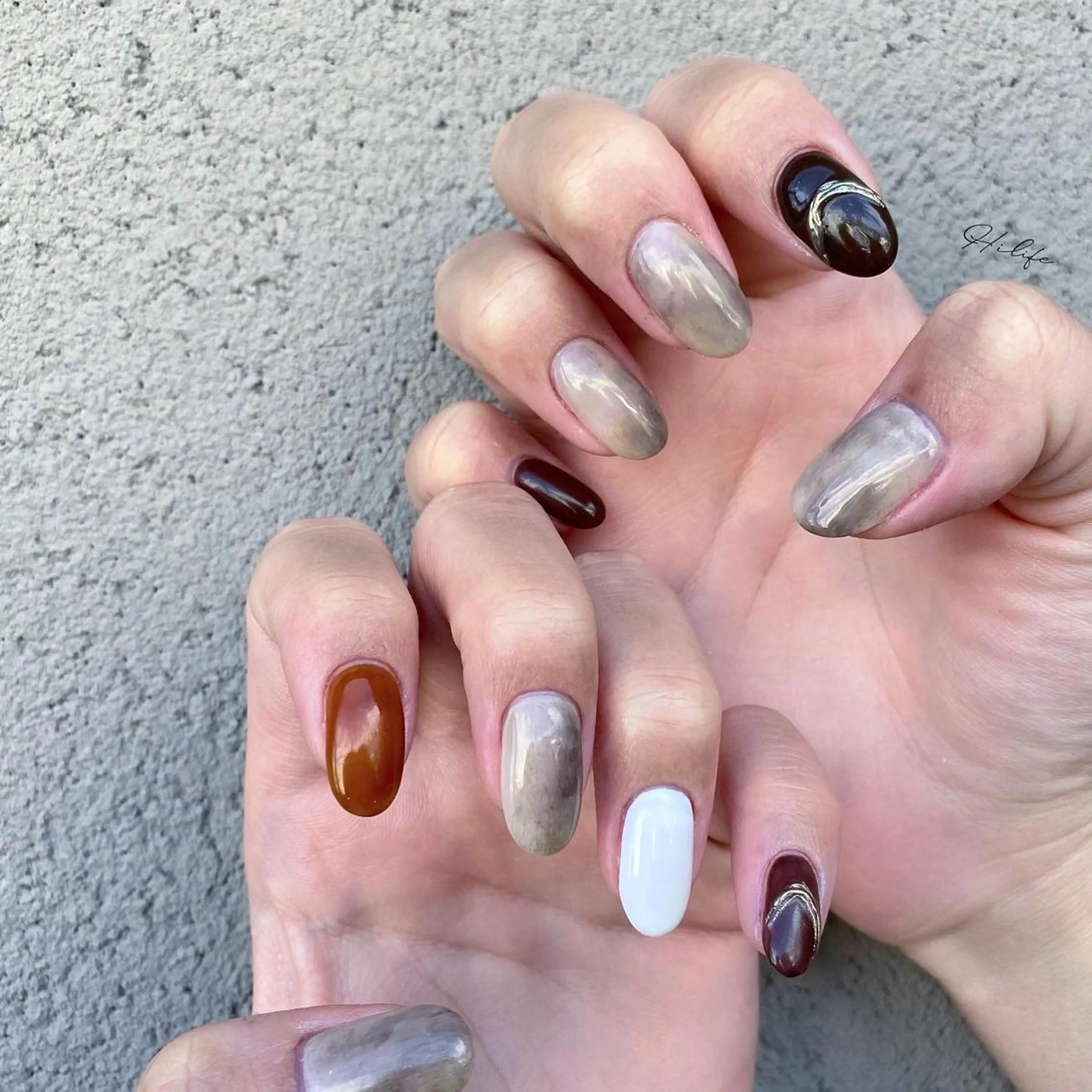 ネイル ニュアンスネイル ネイルチップ ハンドネイル Nail Adore.のネイルデザイン