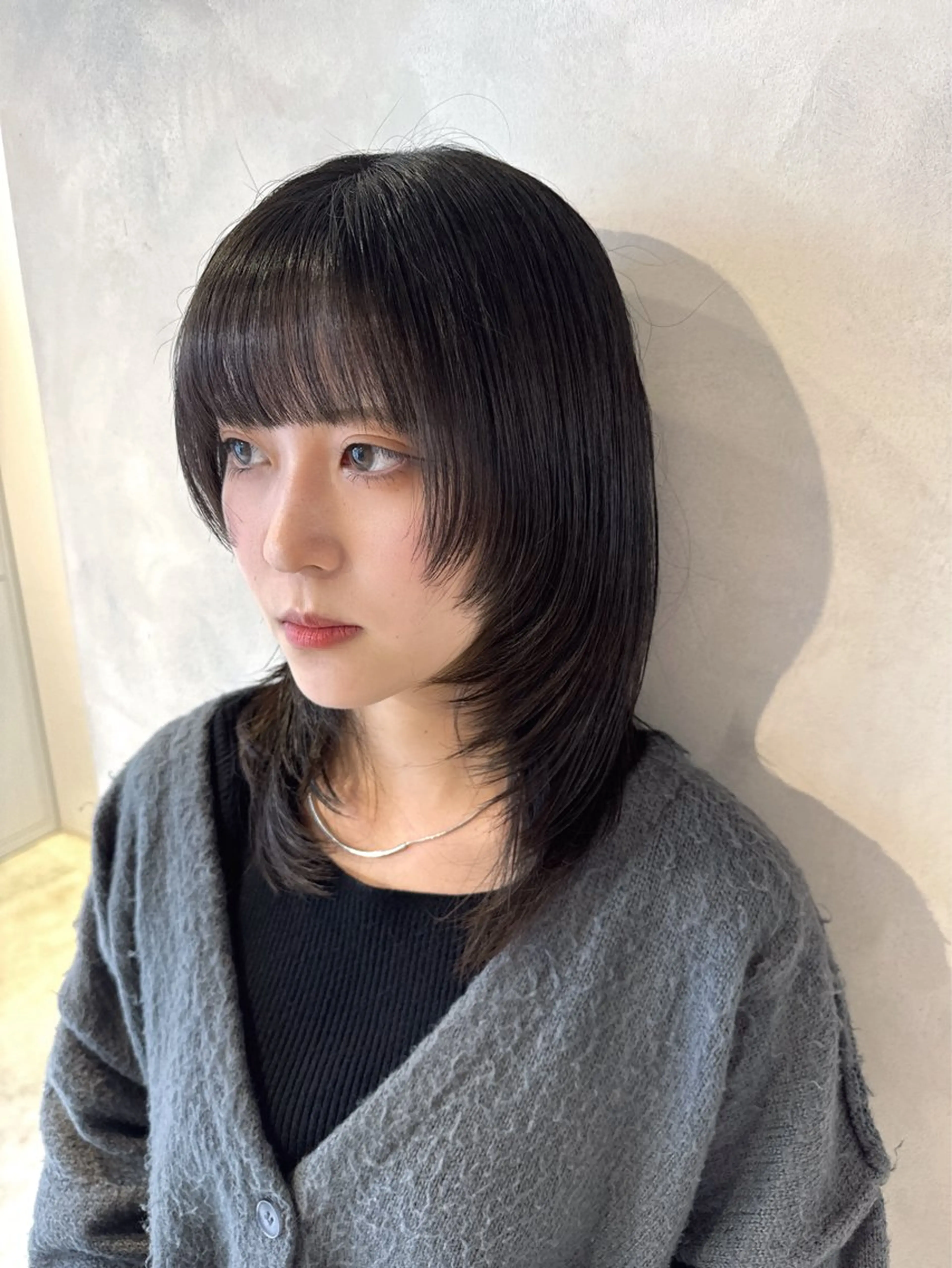 セミロング レイヤーカット 透明感カラー✨艶髪 制作🌱山根あゆみのヘアスタイル