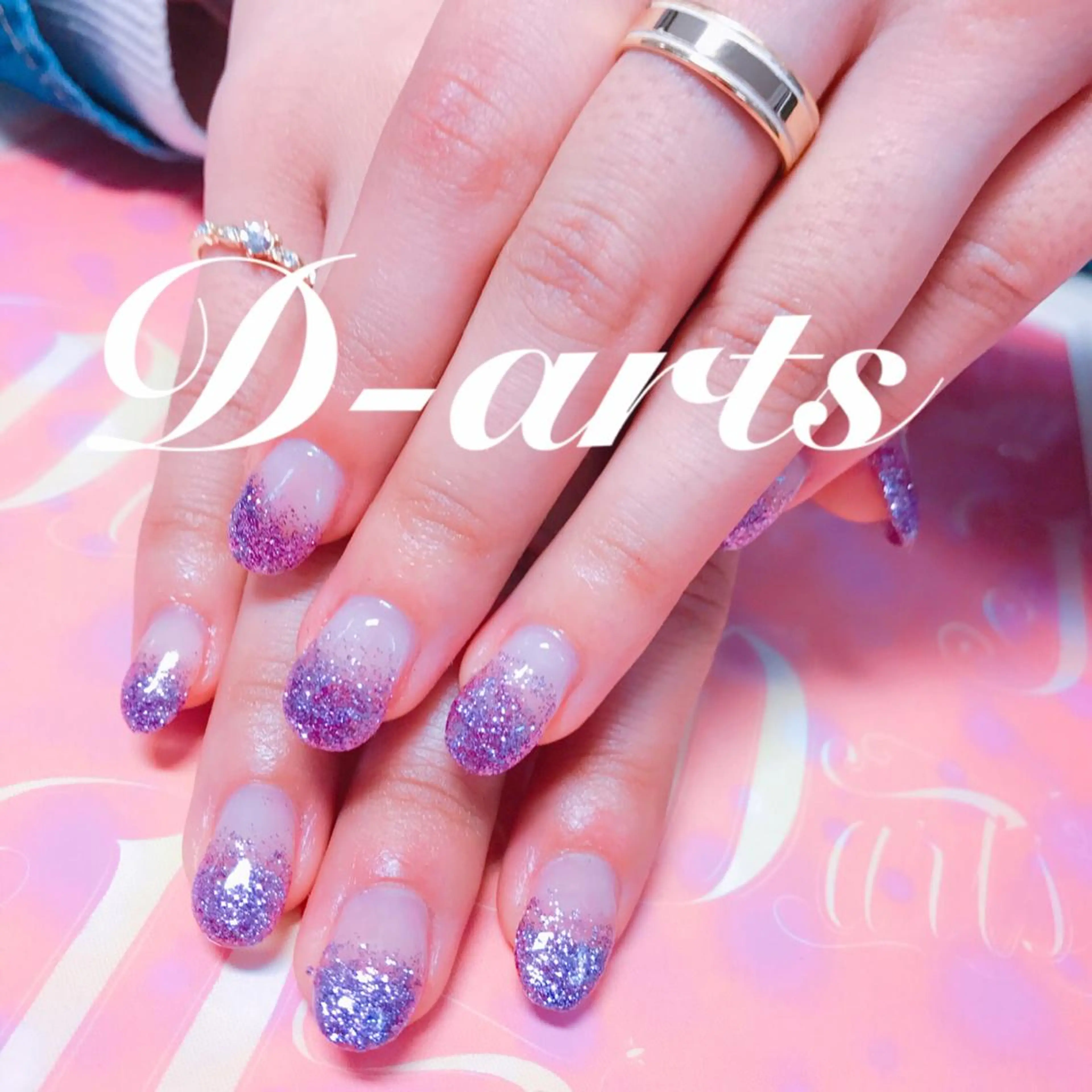 ネイル ラメ(グリッター) ラメグラデーション シンプルネイル S&S 村田小百合のネイルデザイン