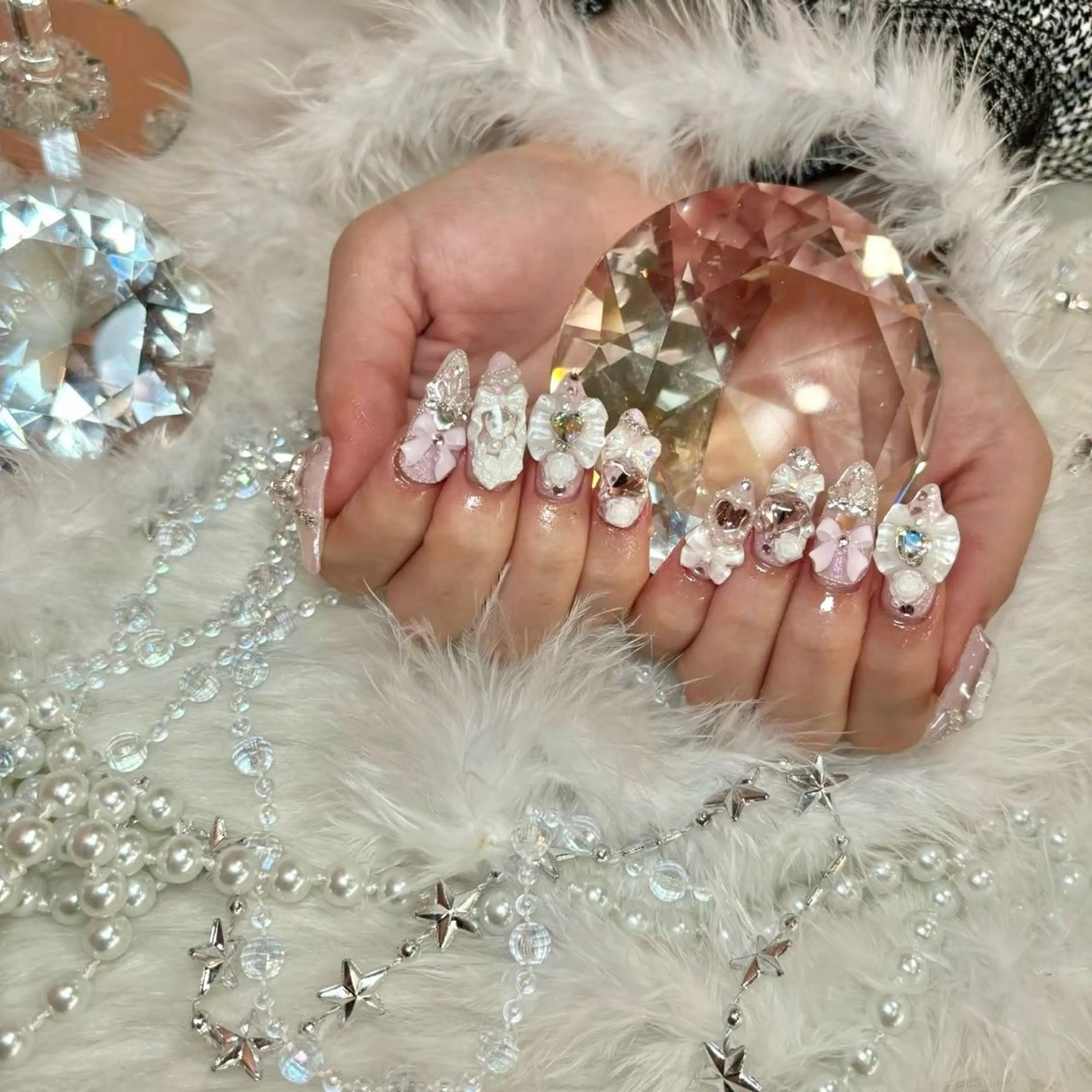 【初回オフ無料】長さ出し10本持ち込みアート✨💖の写真