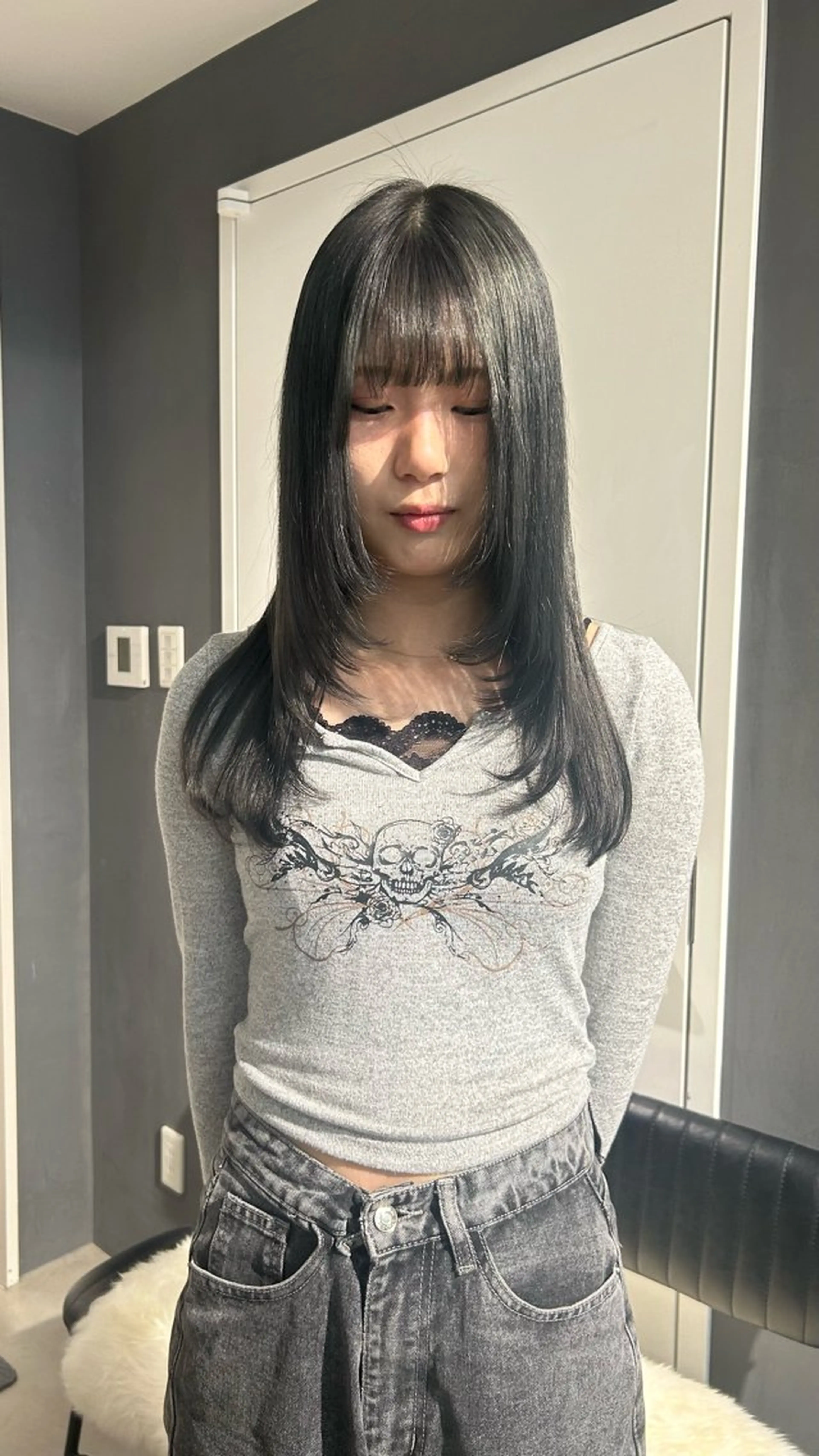 セミロング えり 堀江/ボブ /艶髪/レイヤーのヘアスタイル