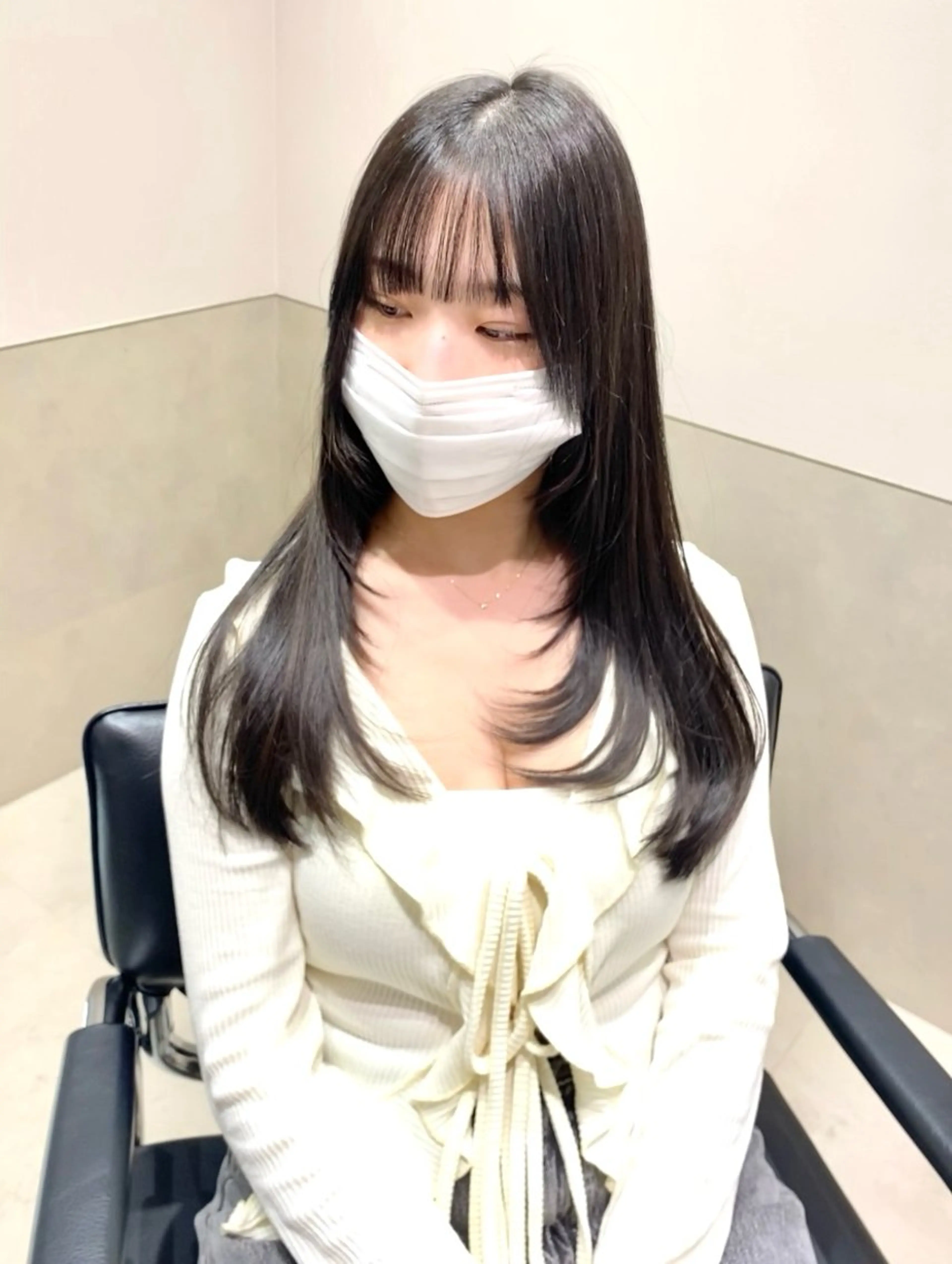 セミロング カラー 髪質改善水素TR× レイヤーカット/熊澤のヘアスタイル