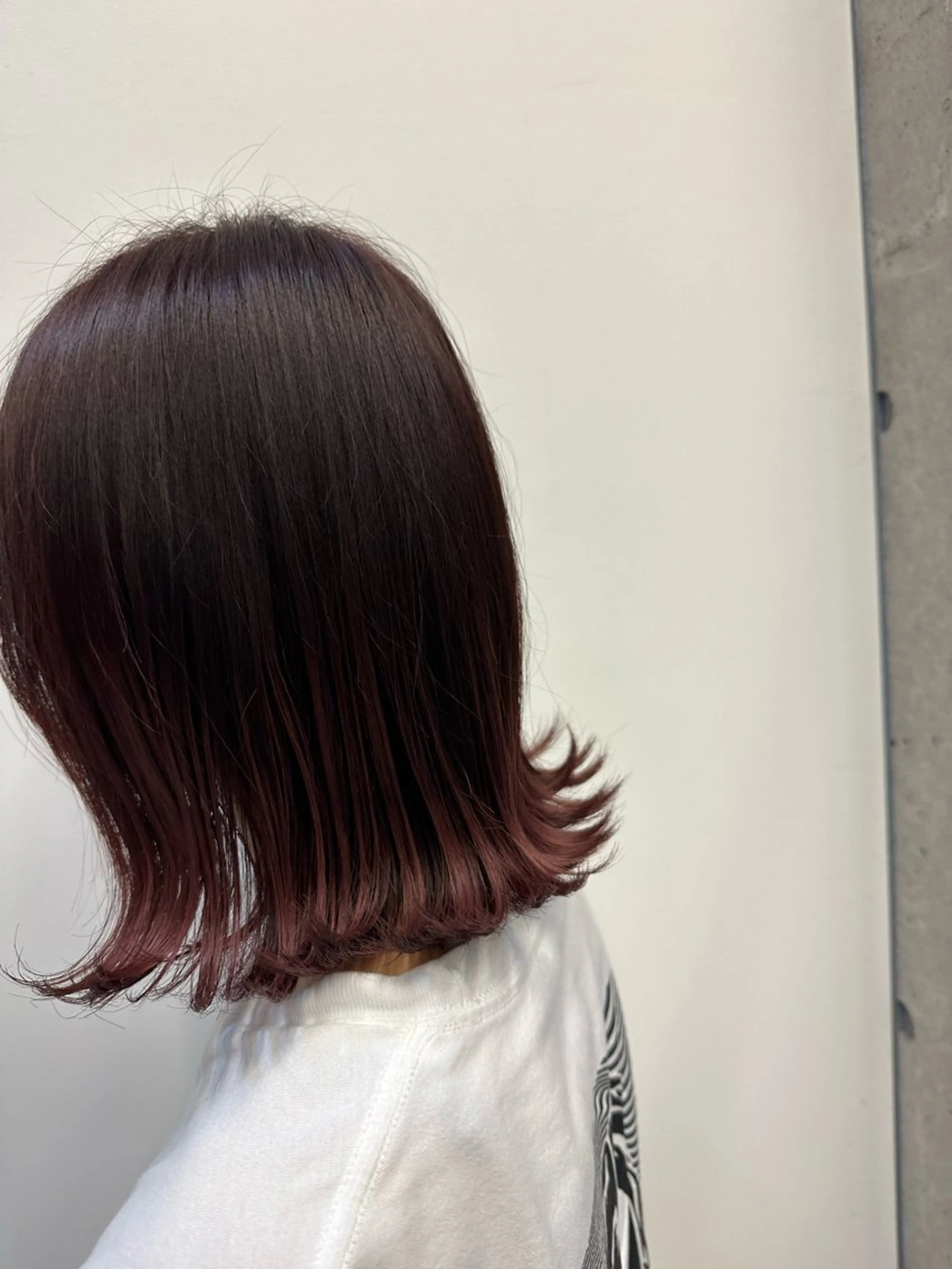 ミディアム カラー カシス ピンクカラー waku所属・juna🌺/海外 ヘア/ハイトーンのヘアスタイル