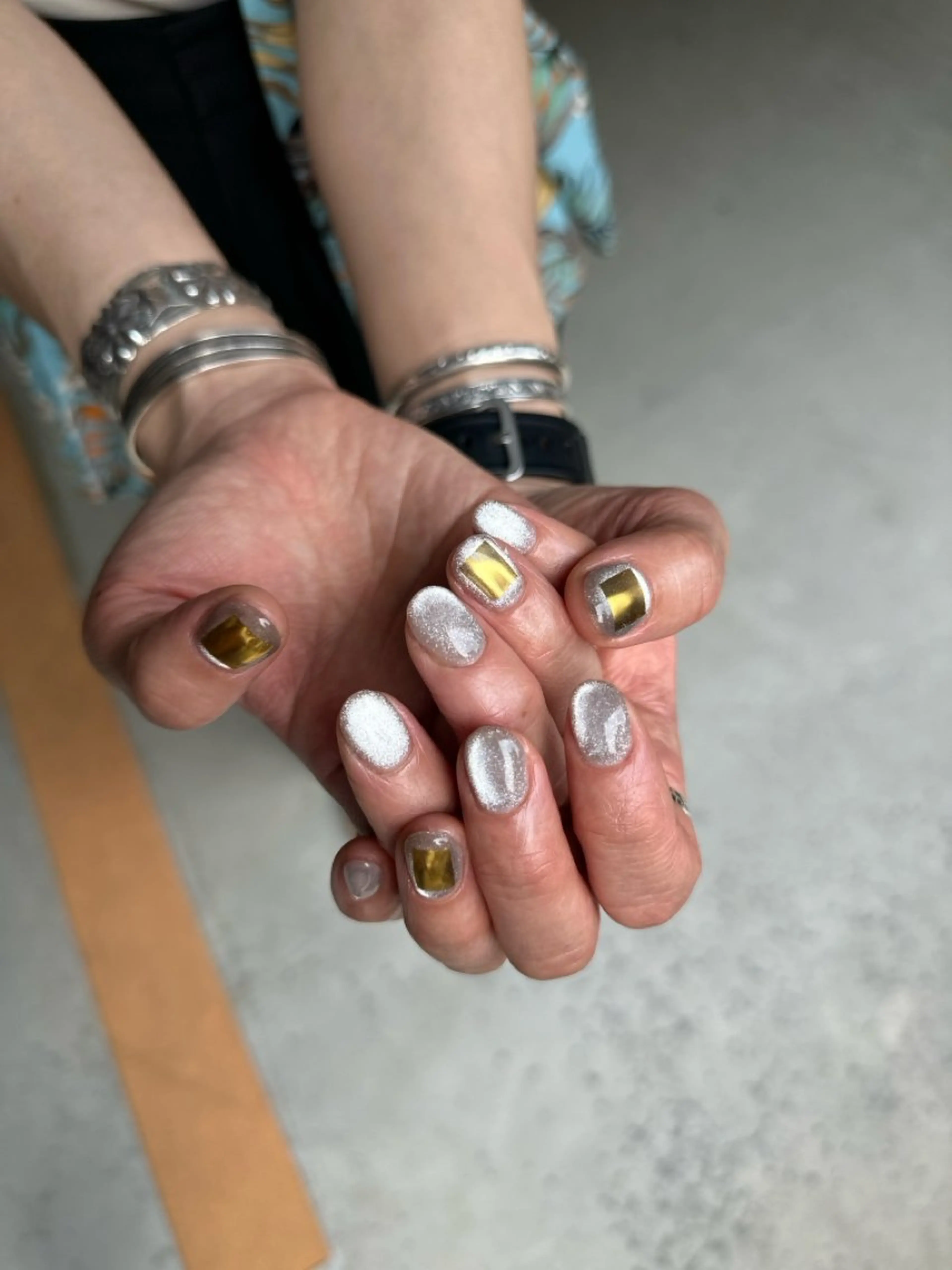 ネイル ゴールド nail salon  ∞ mikanal ∞所属・nailsalon ∞ ﾐｶﾅﾙ ∞のネイルデザイン