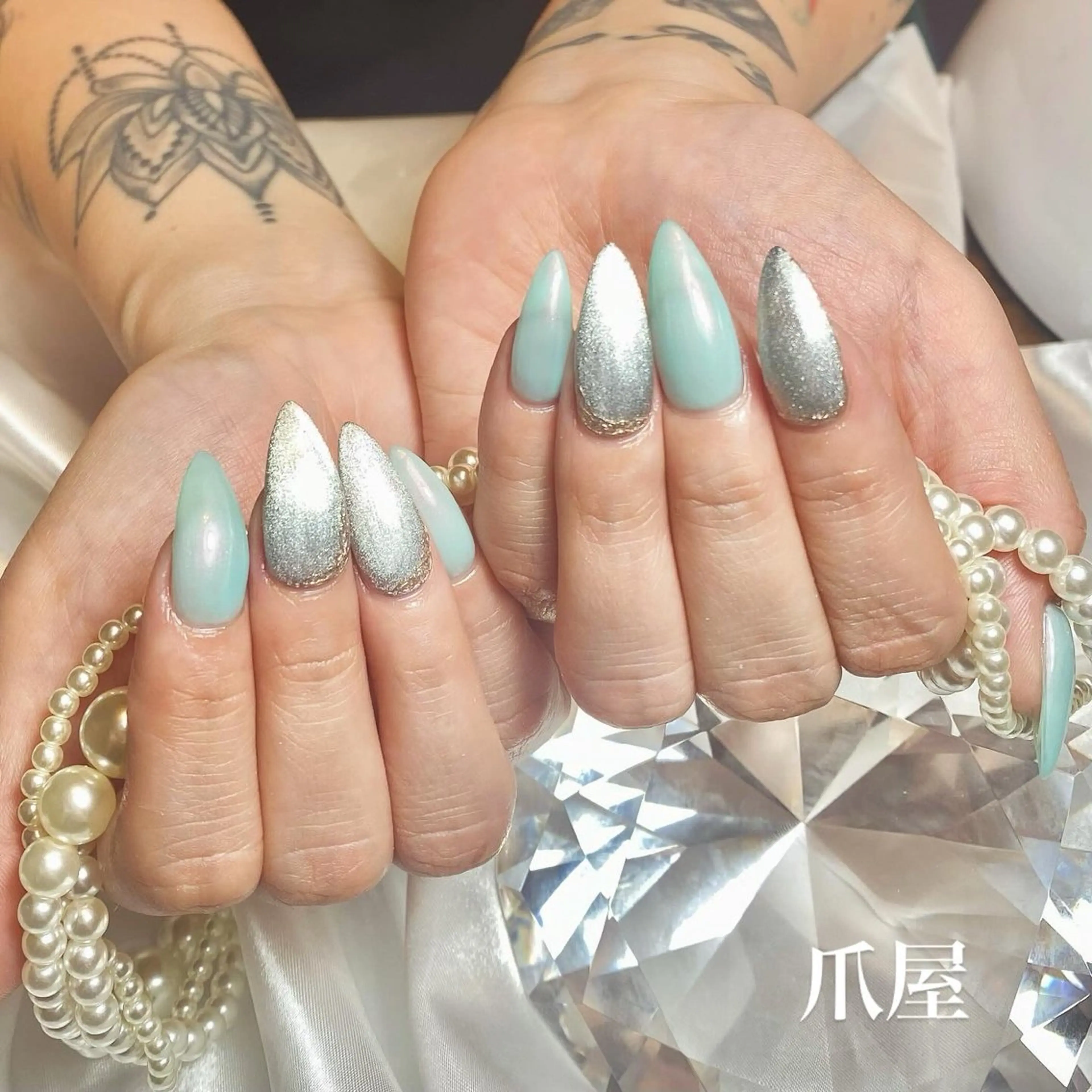 ネイル アートネイル マグネットネイル ミラーネイル ハンドネイル 爪屋所属・橋本 里香のネイルデザイン