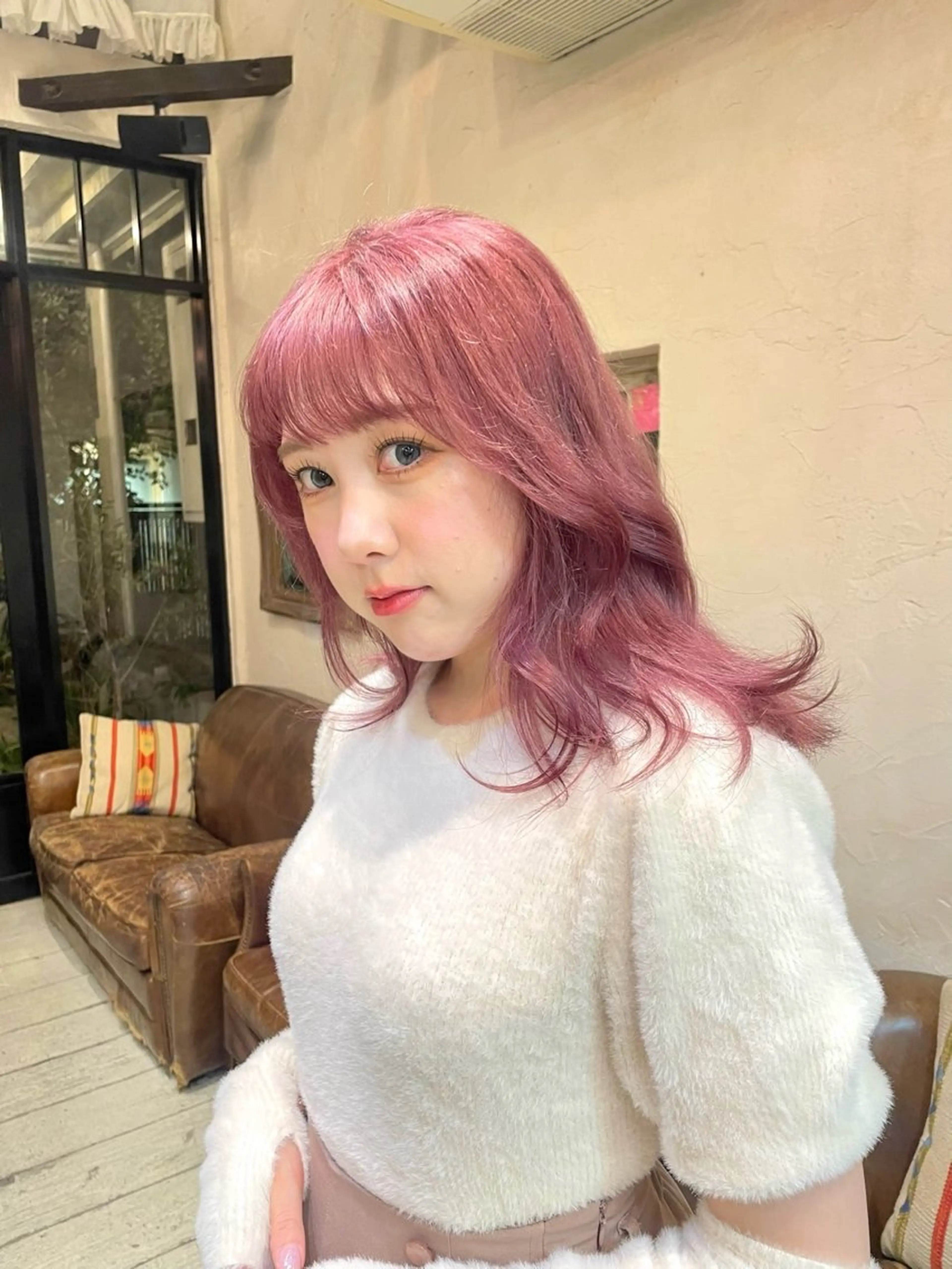 セミロング カラー Luce横浜店所属・yuu 🪴 透明感 カラー/メンズパーマのヘアスタイル