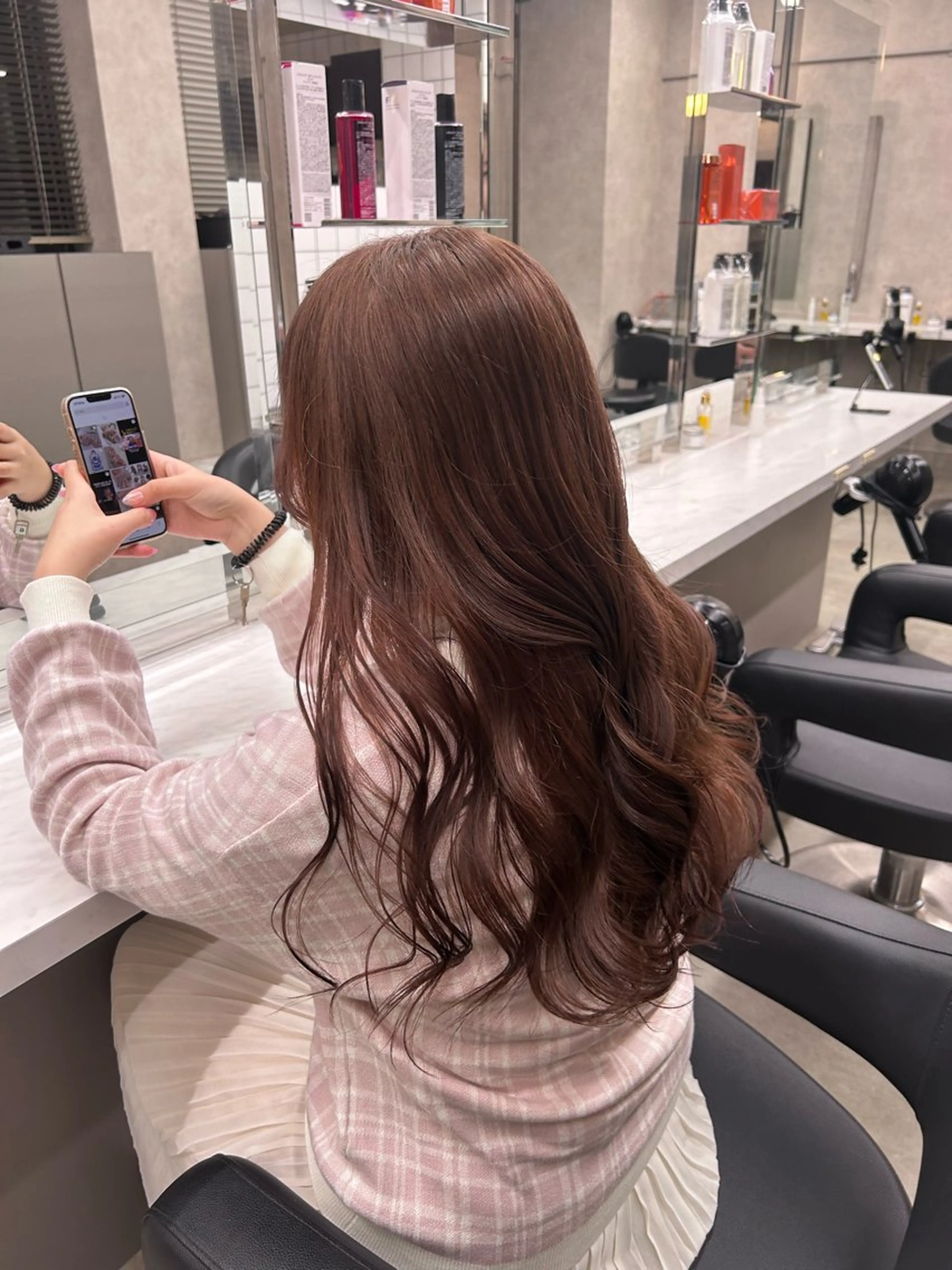 ロング カラー パーマ ヘアアレンジ メンズ ブリーチなしカラー/ ブラウン/レイヤーのヘアスタイル