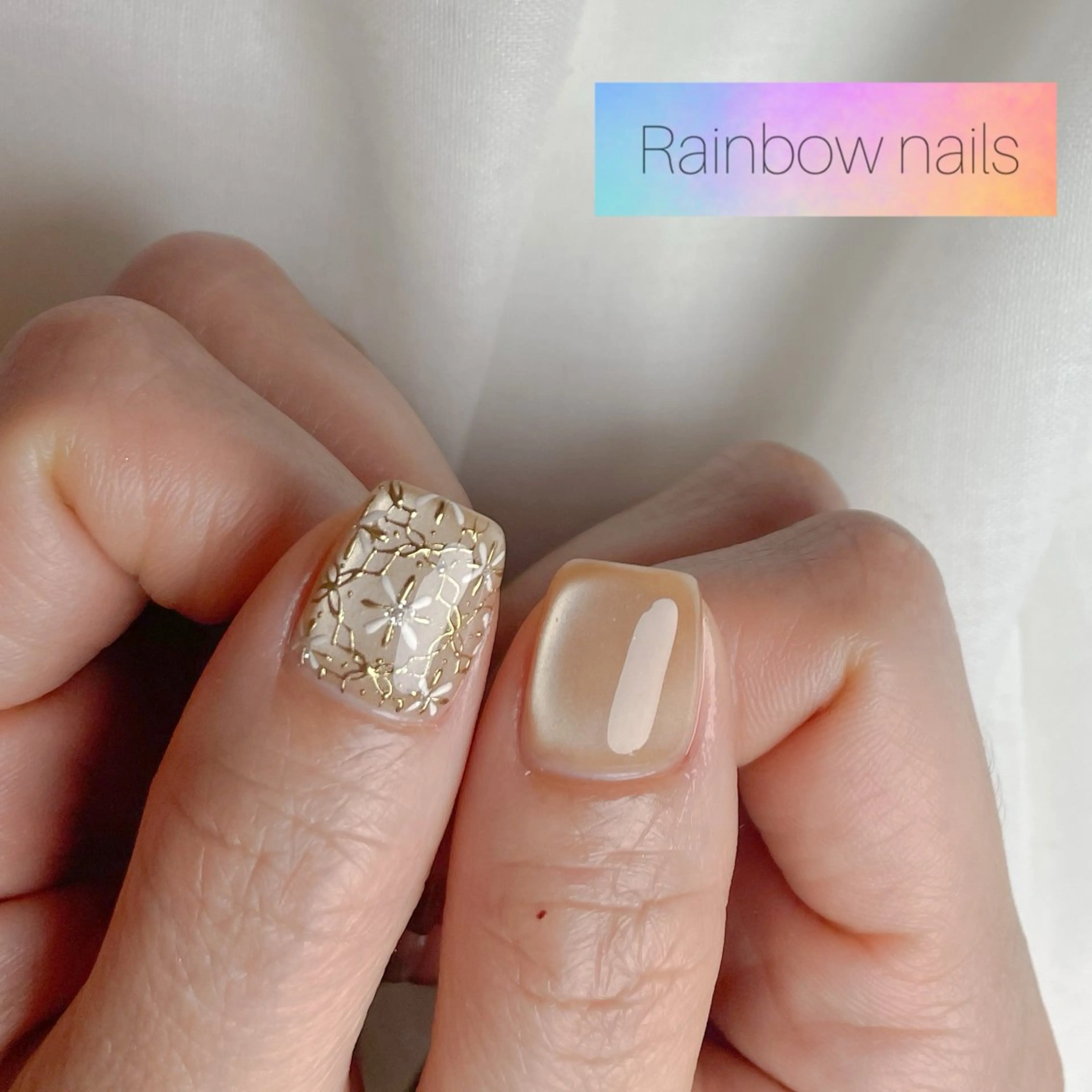 ネイル Rainbow nailsくろちゃんのネイルデザイン