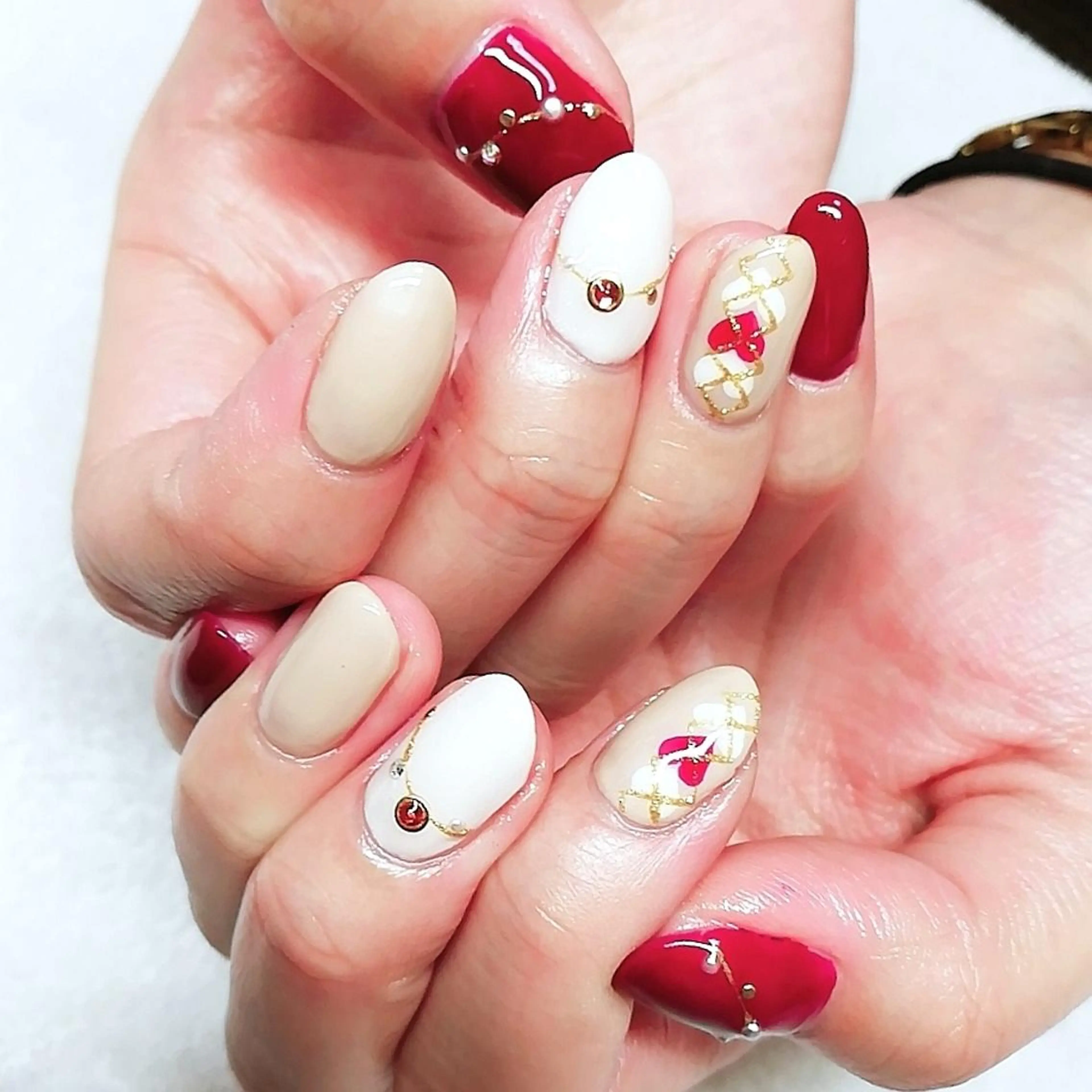 ネイル アートネイル ストーンネイル 柴崎 美幸のネイルデザイン