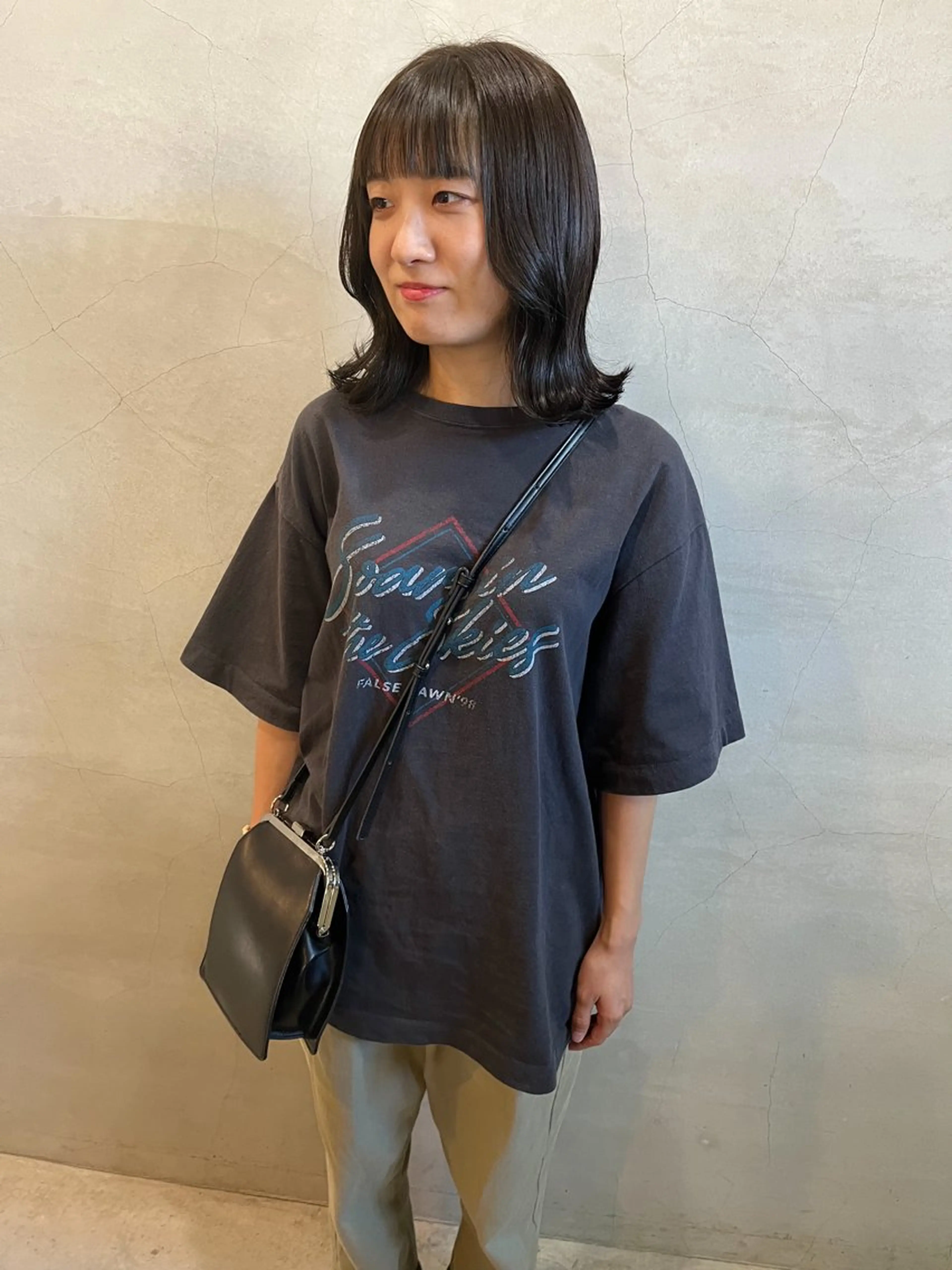 ミディアム カラー Musee plume所属・荻野七菜子 ボブのヘアスタイル