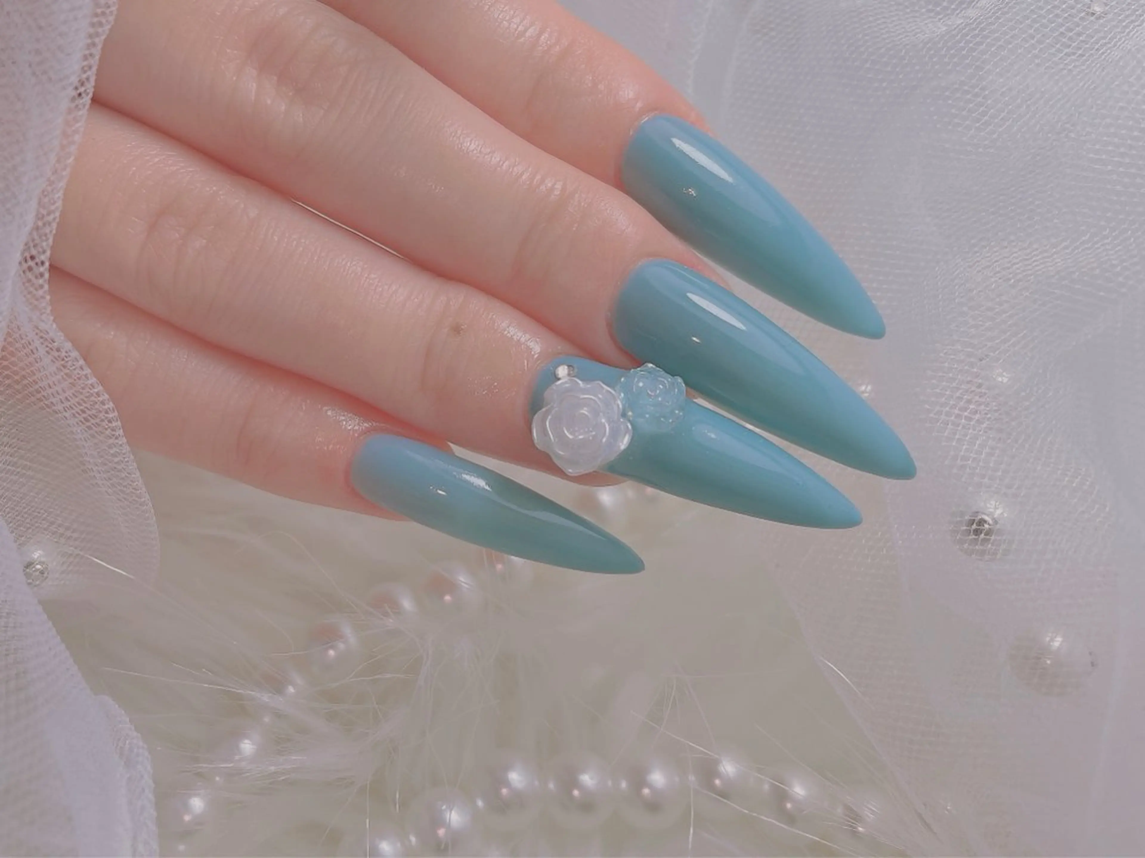 オフなし🫧【アプレ　長さ出し10本💅ロングネイル】【ワンカラーorマグネットorフラッシュ】選べるコース🥰の写真