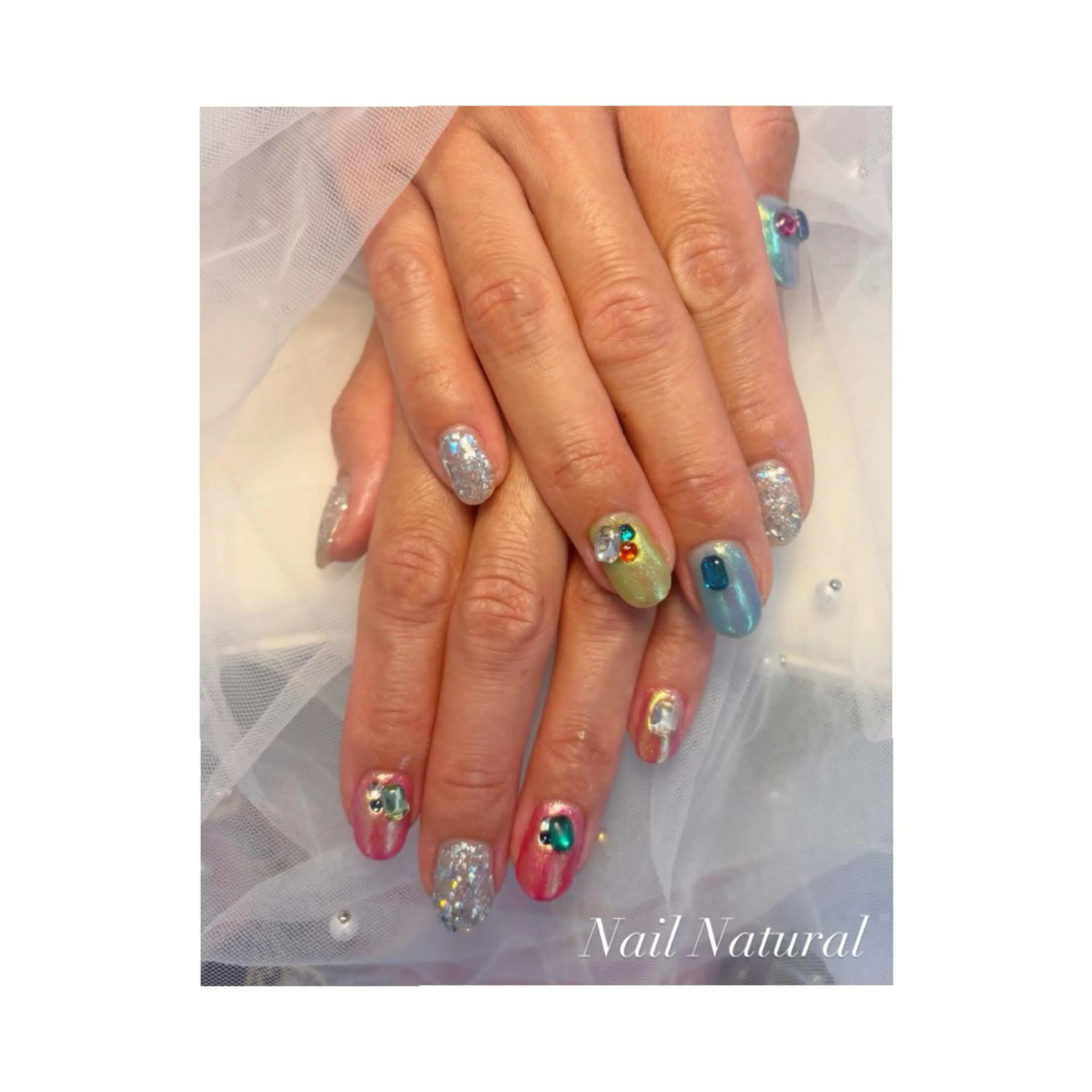 ネイル フレンチネイル 持ち込み 春ネイル ハンドネイル Nail salon Natulalのネイルデザイン