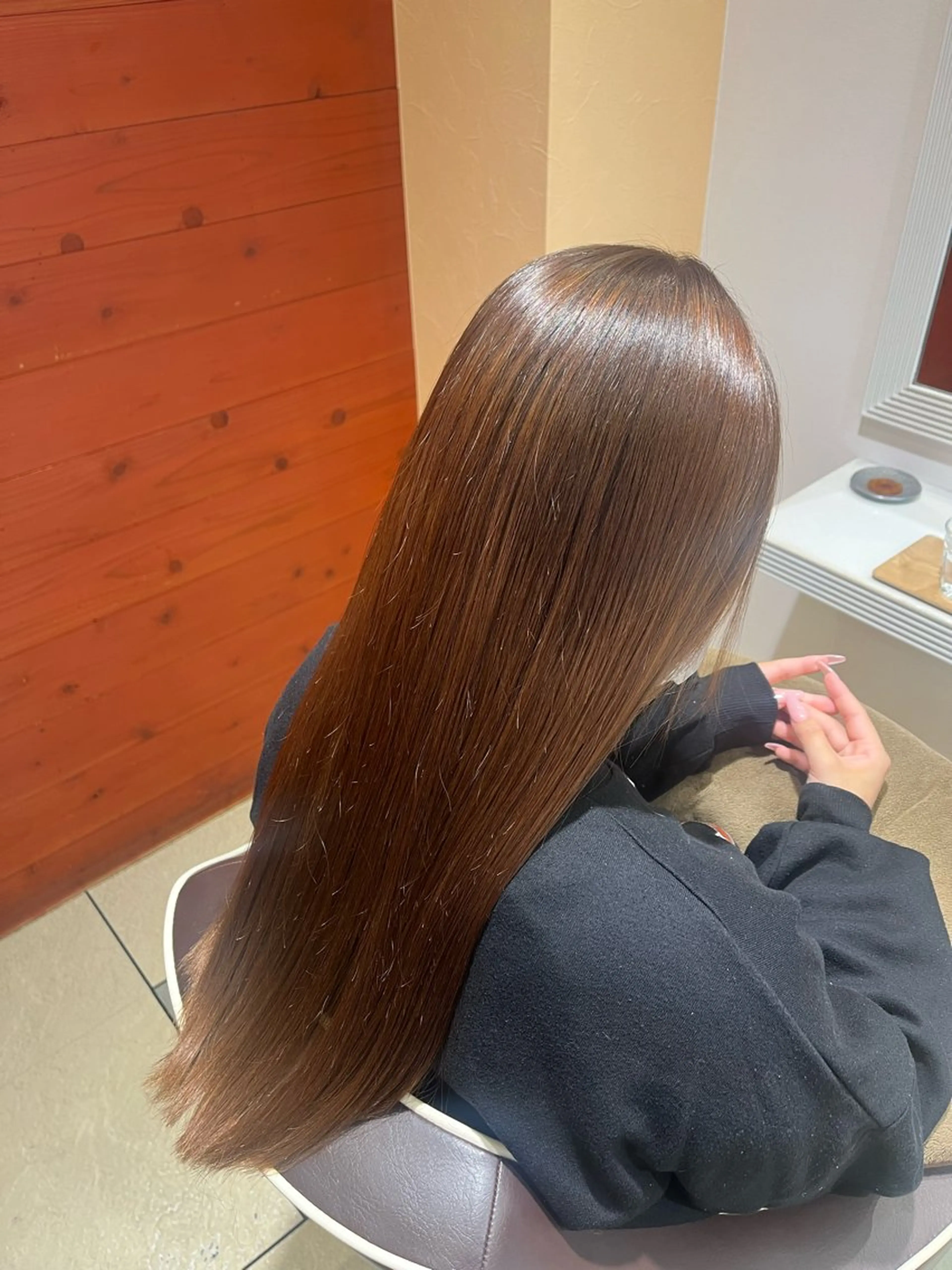 ロング カラー カット ヘアカラー トリートメント ベージュカラー⌇﻿ くびれヘア.𐙚心音のヘアスタイル