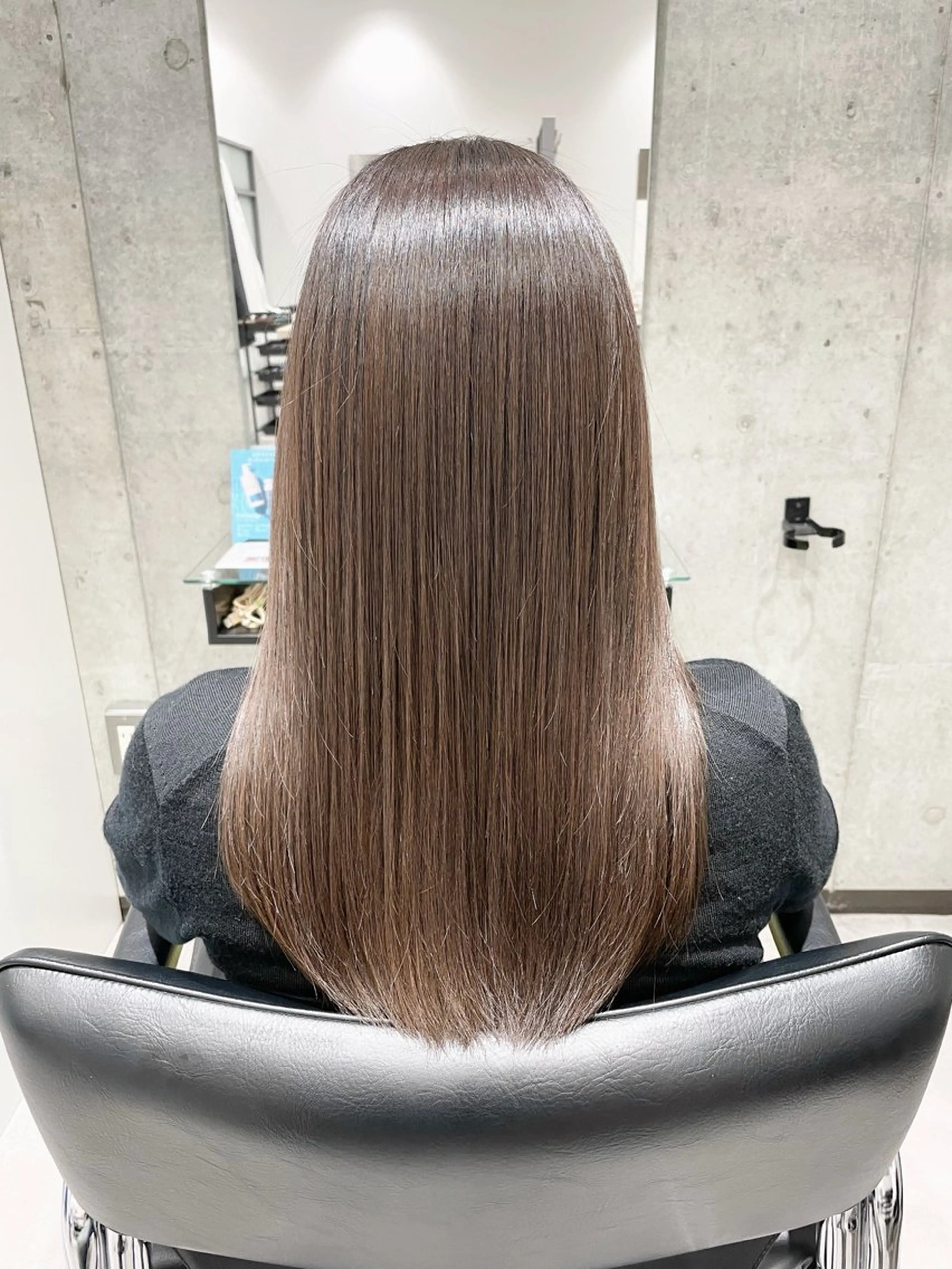 セミロング 髪質改善 縮毛矯正 トリートメント ヘアカラー Leyシェアサロン所属・Ken ドライカット ✂️髪質改善のヘアスタイル