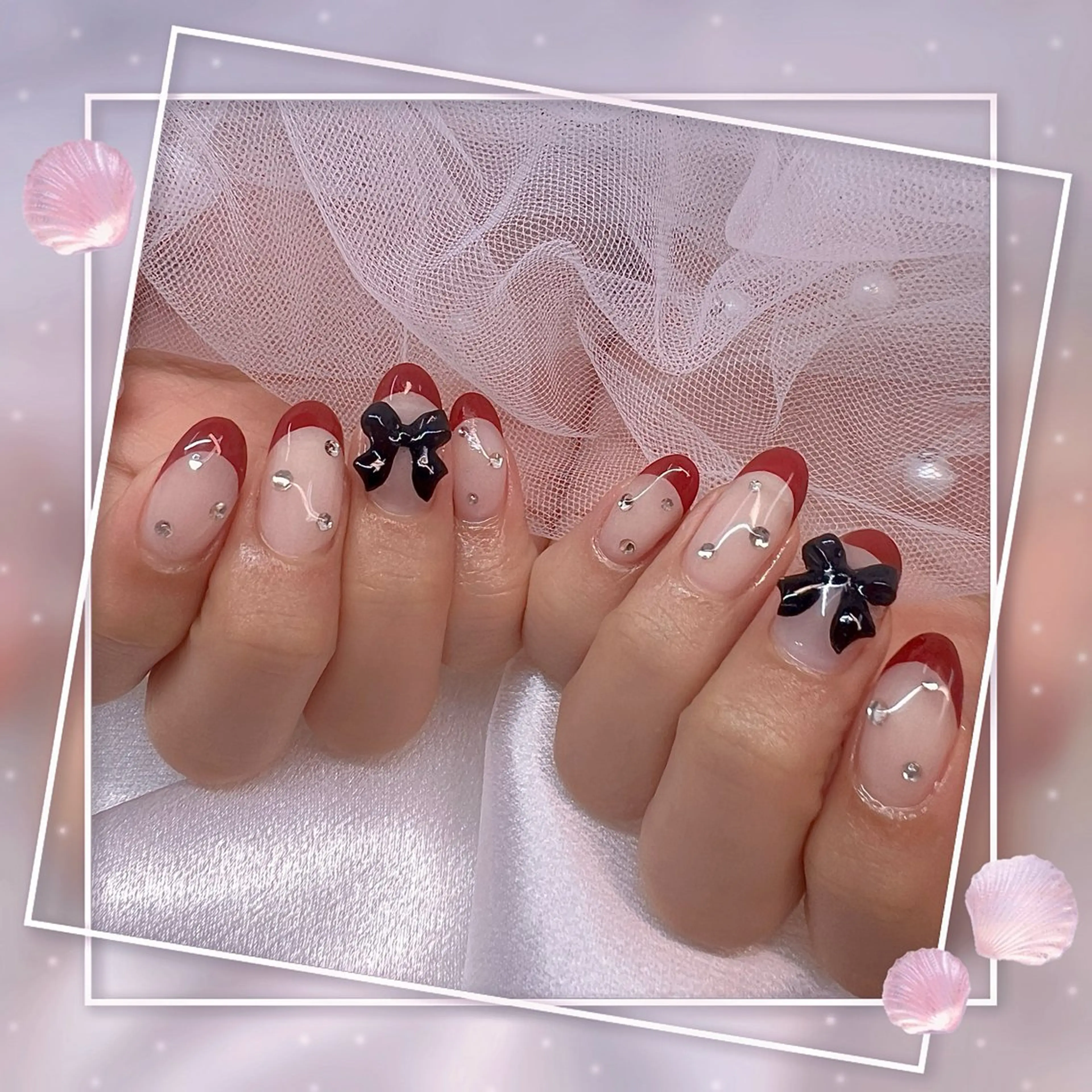 ネイル チークネイル フレンチネイル グラデーション マグネットネイル マグネットフレンチ ハンドネイル Chill Nailsalonのネイルデザイン