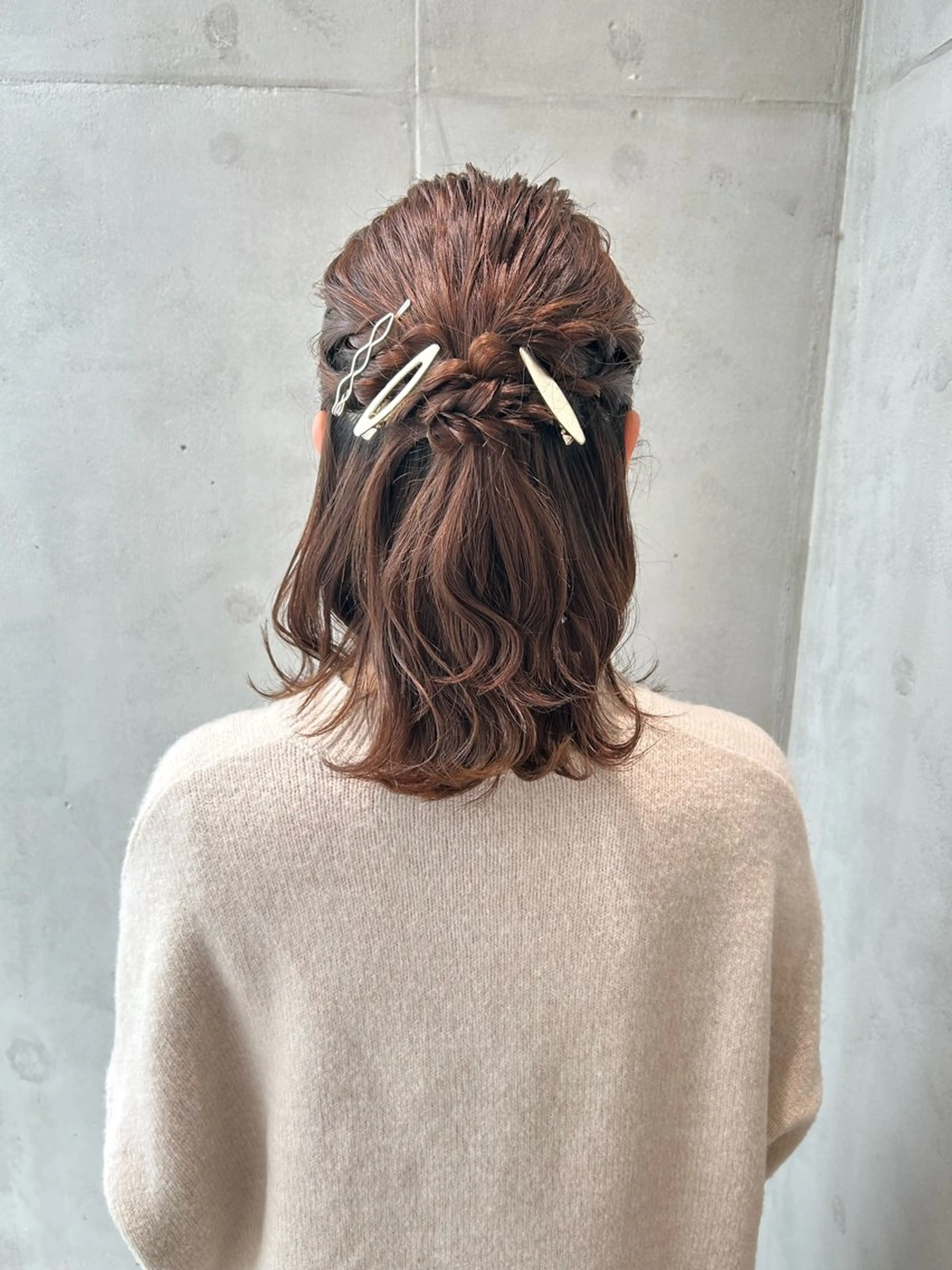 ショート ヘアアレンジ ハーフアップ null 《 栞 》のヘアスタイル