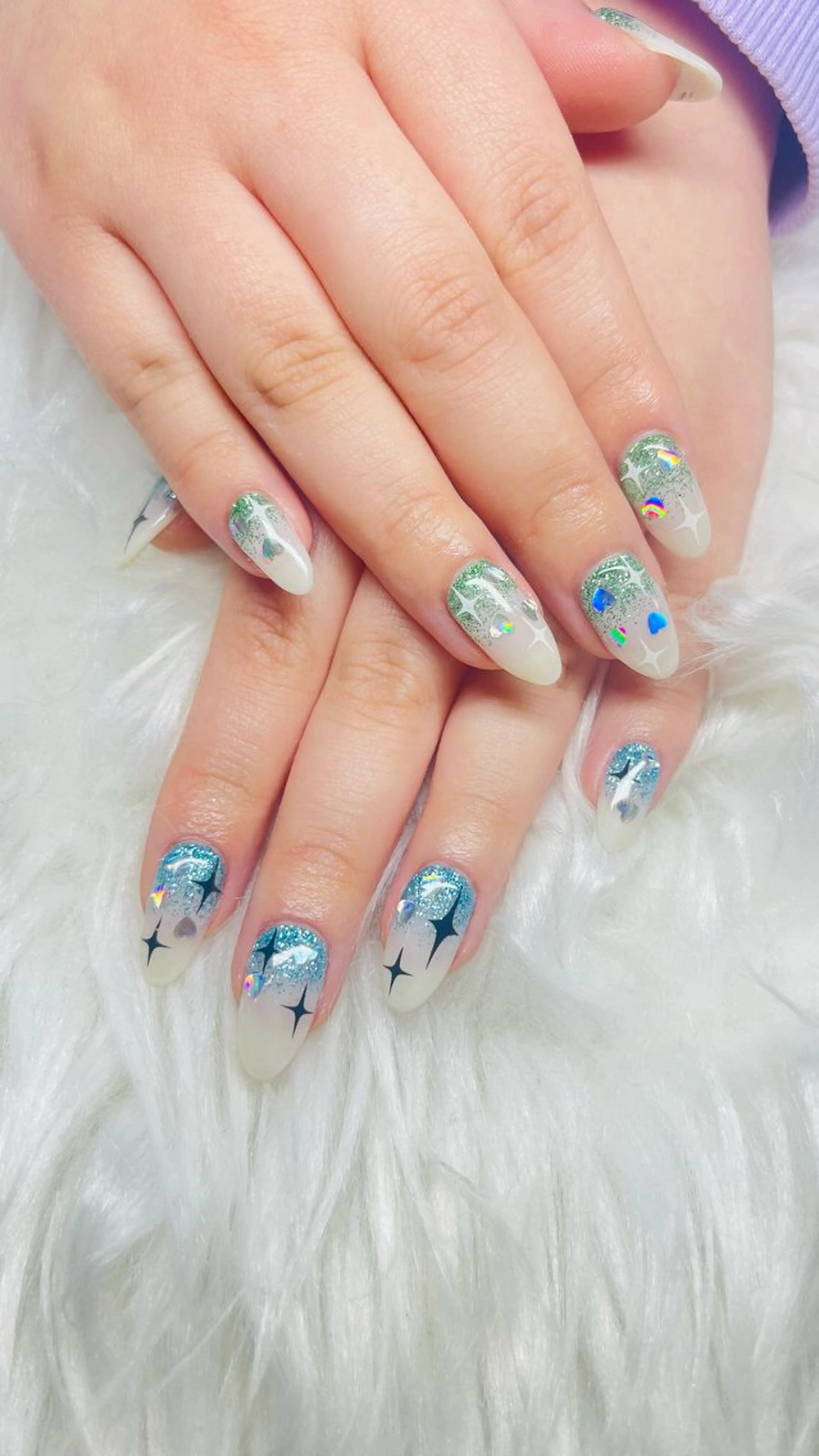 ネイル キラキラネイル 持ち込み AngelCoco Tabataのネイルデザイン