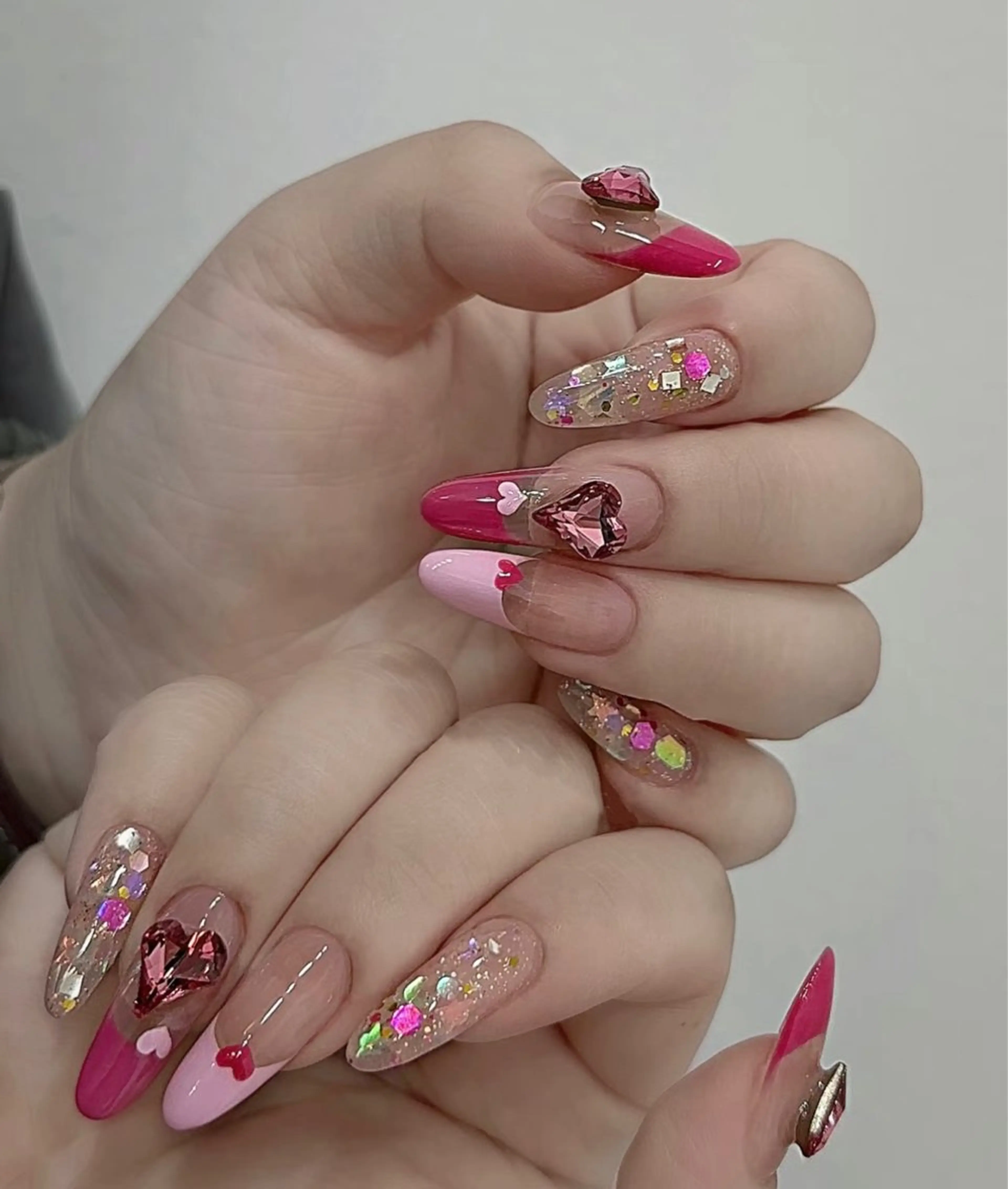 ネイル 長さ出し フレンチネイル グラデーション マグネットネイル マグネットフレンチ ハンドネイル ハンドケア ⭐️Syu Rei⭐️のネイルデザイン