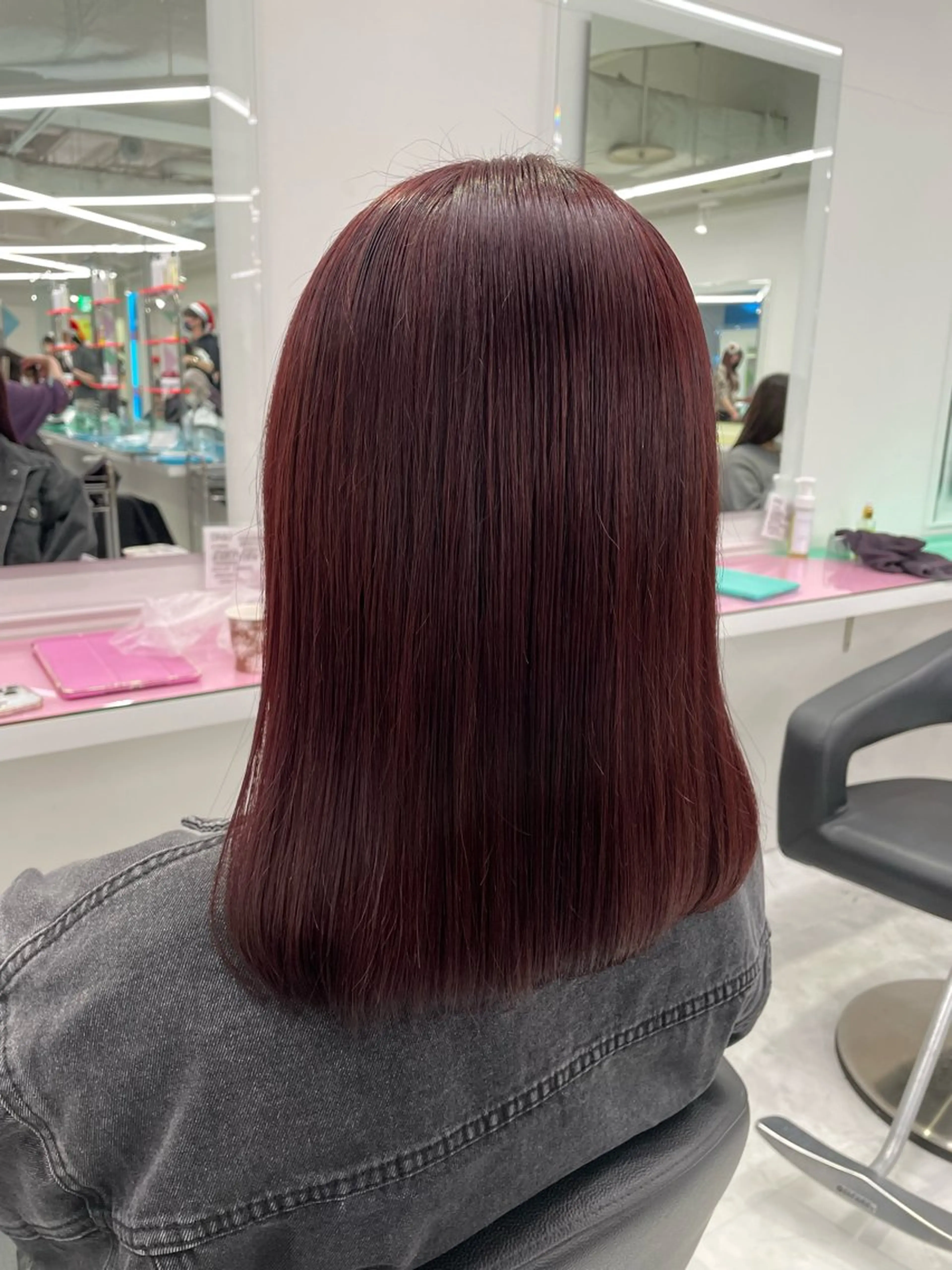 セミロング カラー ガーリー♡女の子っぽ ヘア♡ピンクカラー♡のヘアスタイル