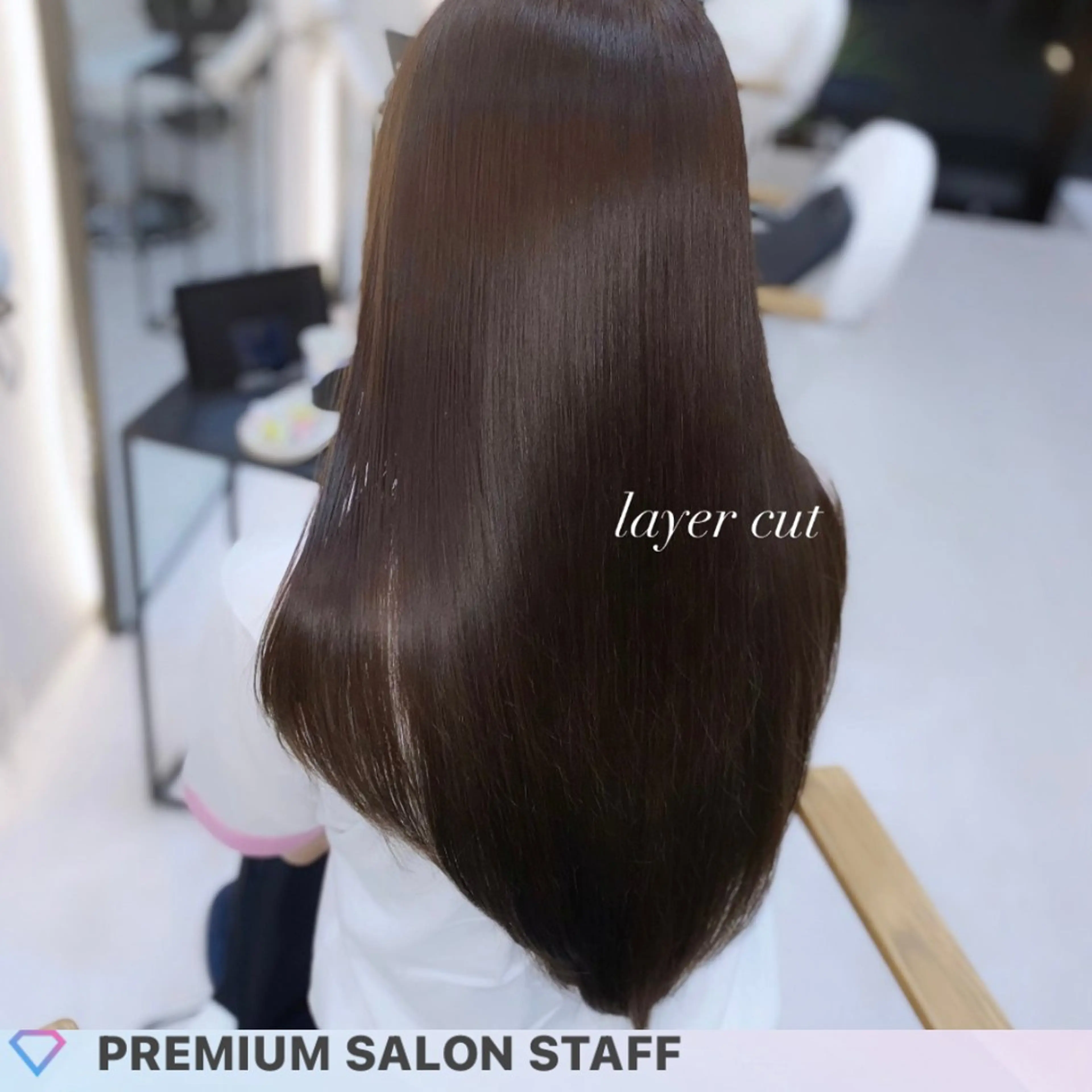 ロング カラー レイヤーカット トリートメント カット ヘアカラー トリートメント 艶髪・透明感カラー・ 韓国ヘア・Yuriのヘアスタイル