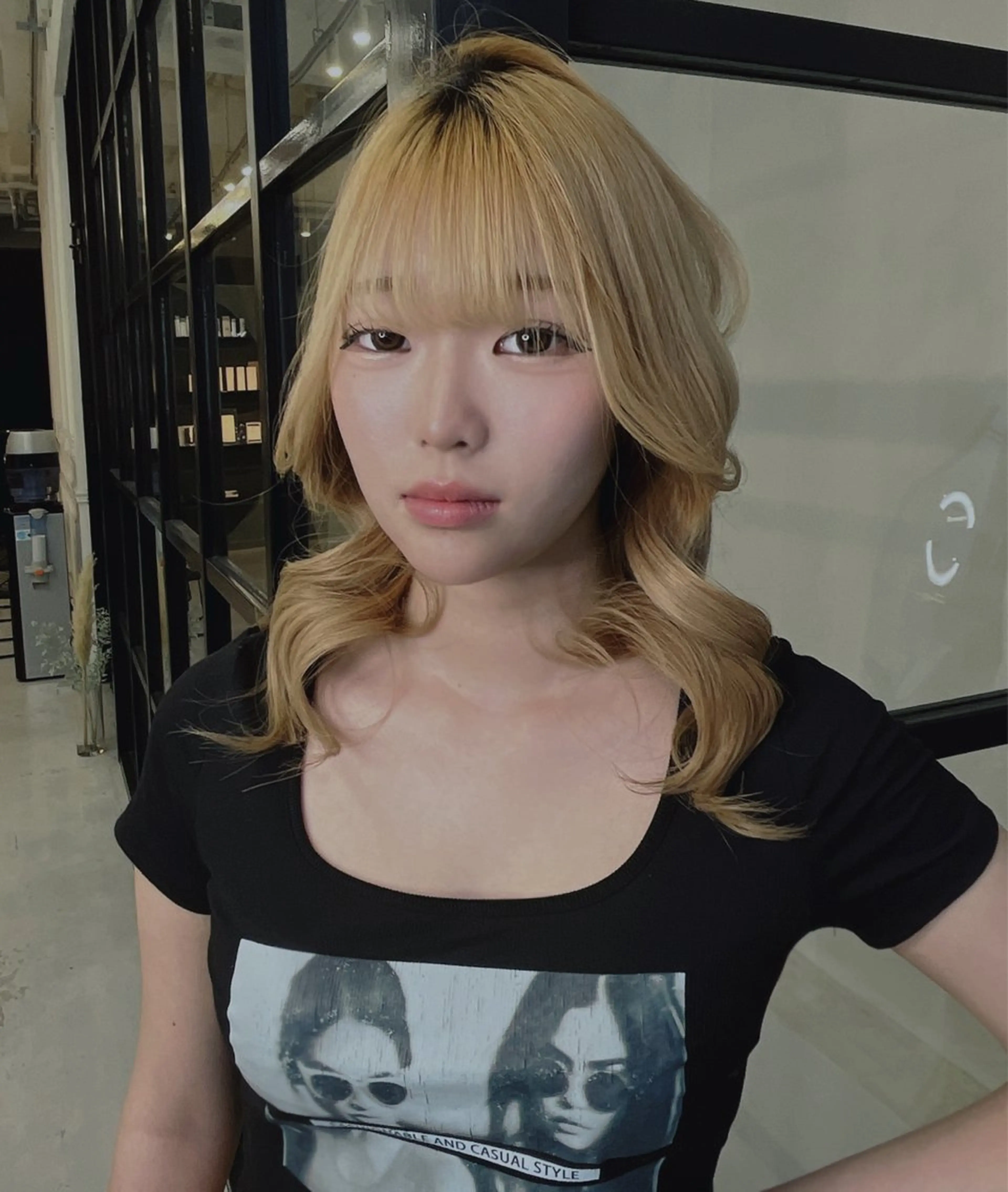 ミディアム カラー ヘアカラー トリートメント Maison Halu YUKIのヘアスタイル