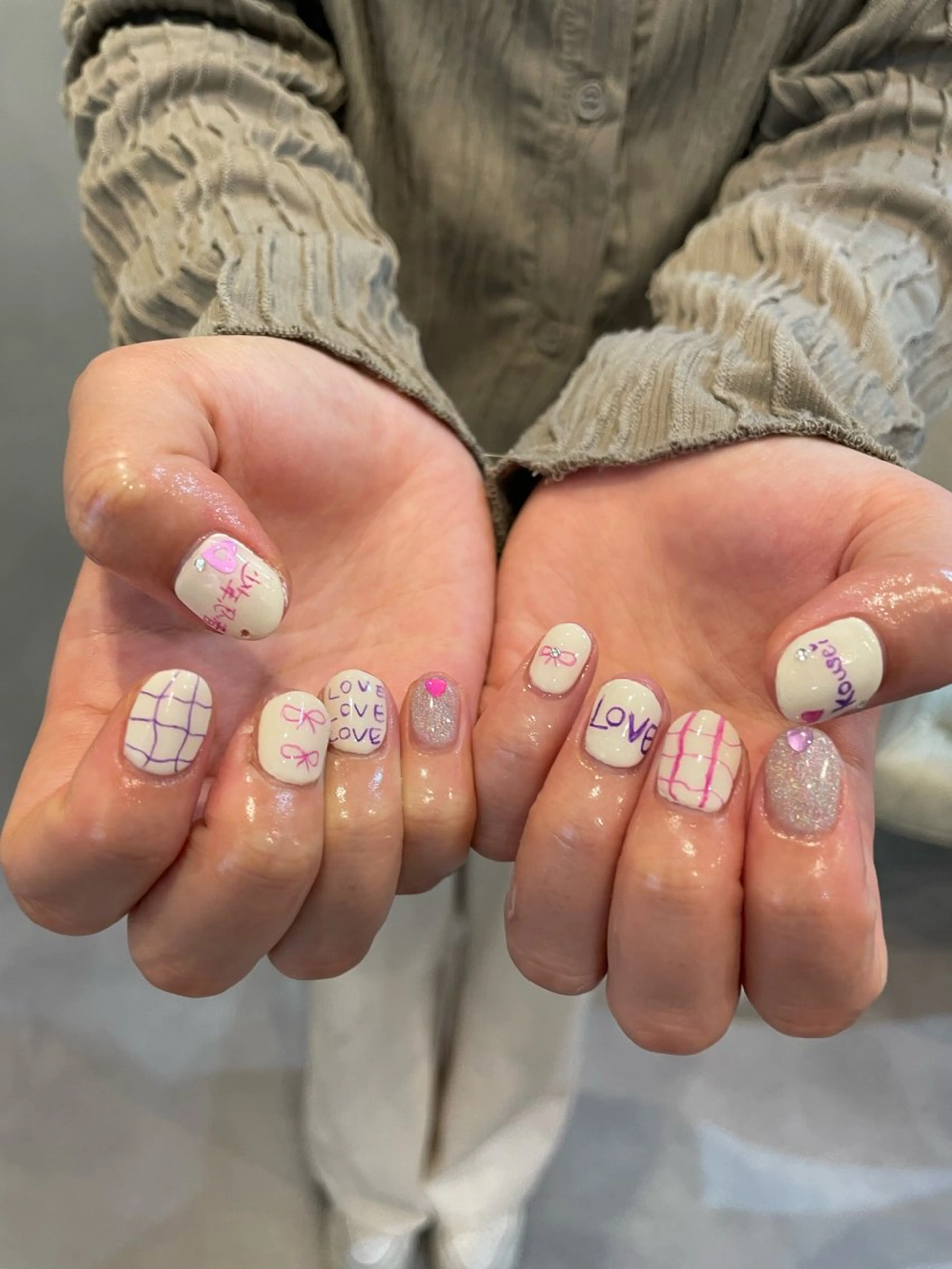 ネイル 束感まつ毛/ネイル/ LED♥KIRARAのマツエク・マツパデザイン