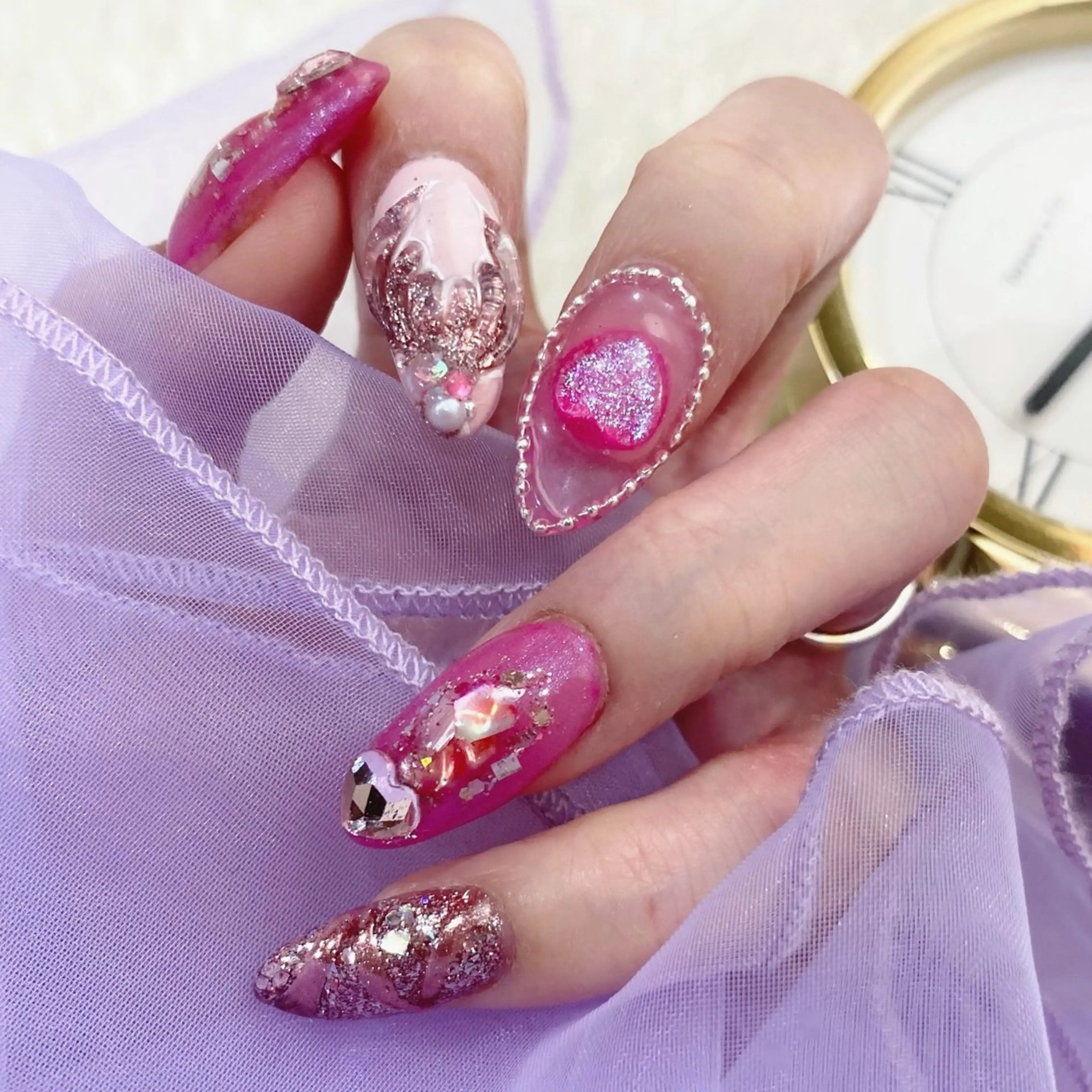 ネイル スカルプネイル nail salon Ecrin所属・前島 稀歩のネイルデザイン