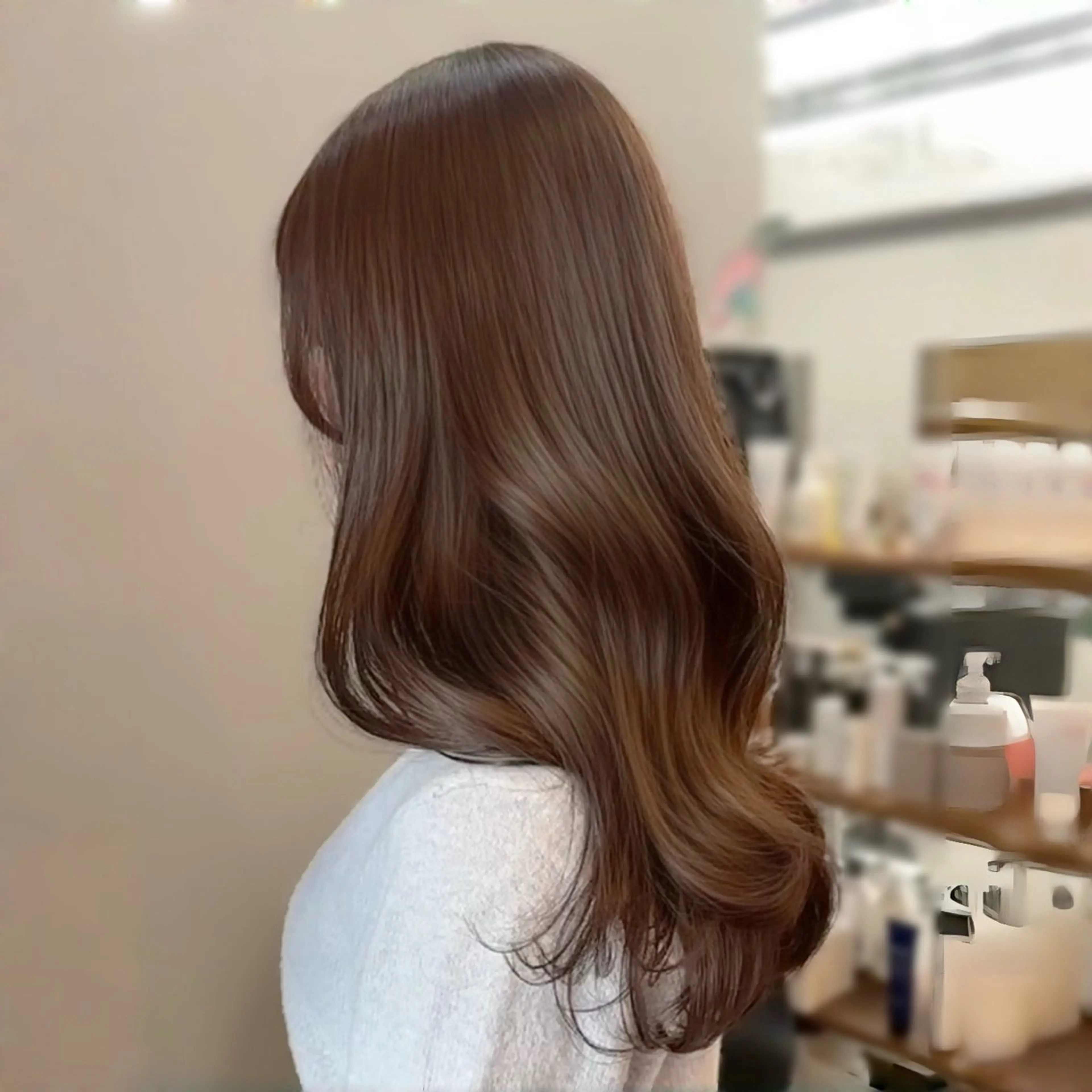 ロング 顔まわりレイヤー 髪質改善 韓国風ヘア レイヤーカット トリートメント カット ヘアカラー トリートメント 水口 妃奈　神戸/三宮のヘアスタイル