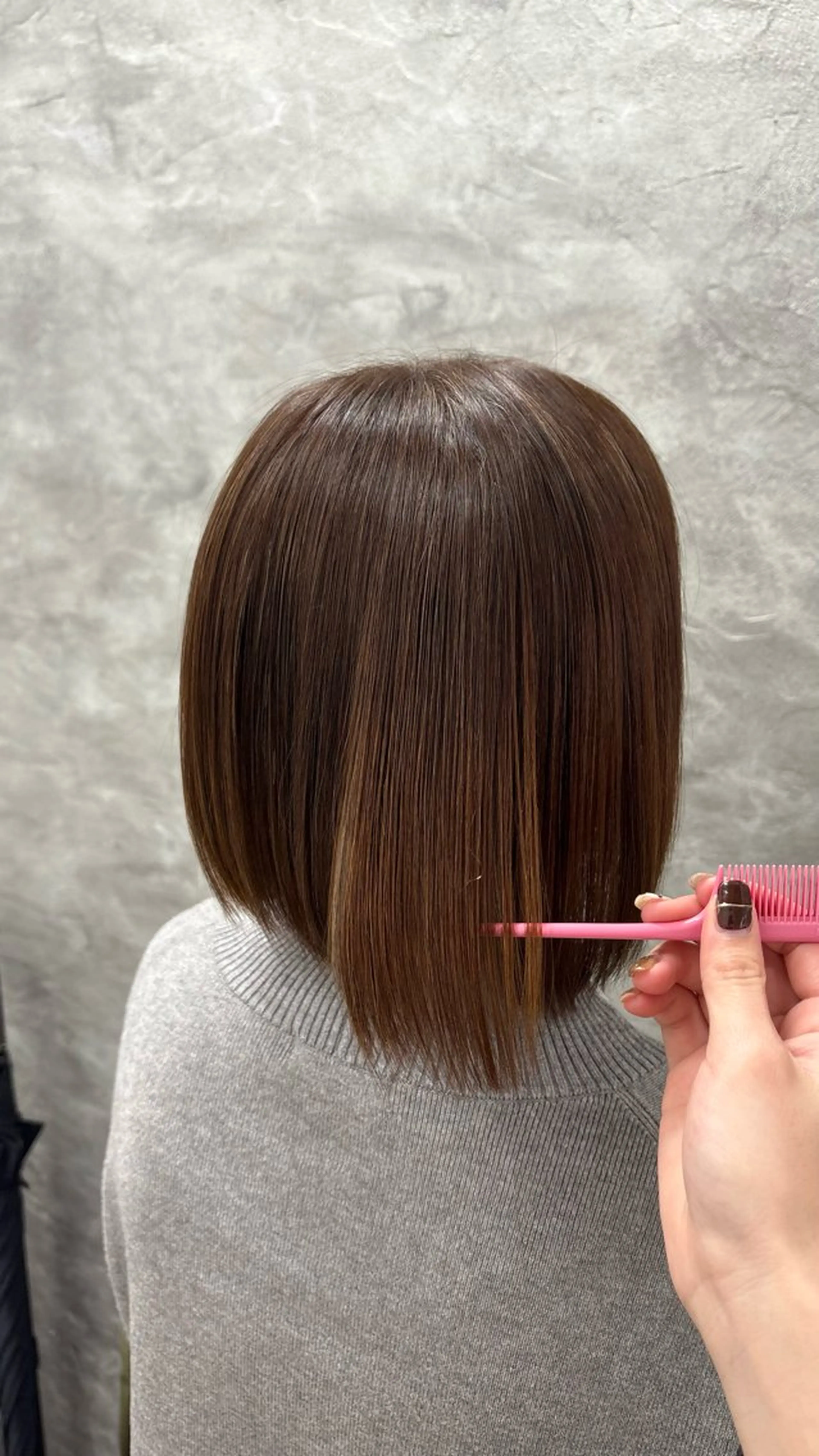 ショート 縮毛矯正 ルプラボウ/ 内藤ほのか/艶カラーのヘアスタイル