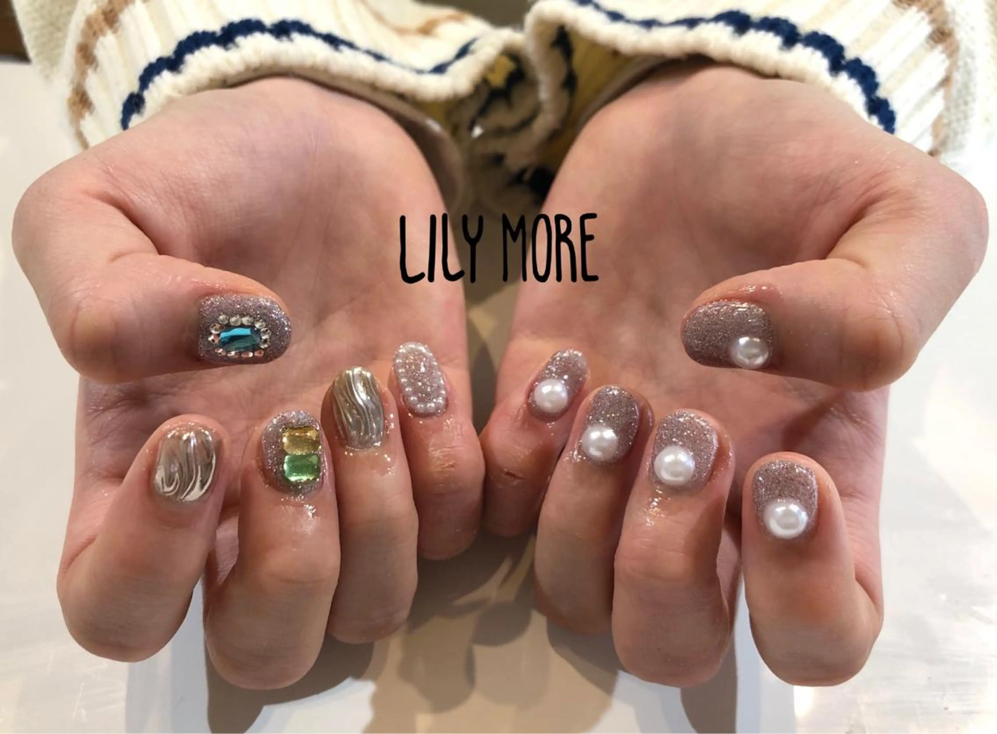 ネイル ラメ(グリッター) Lily closetのネイルデザイン