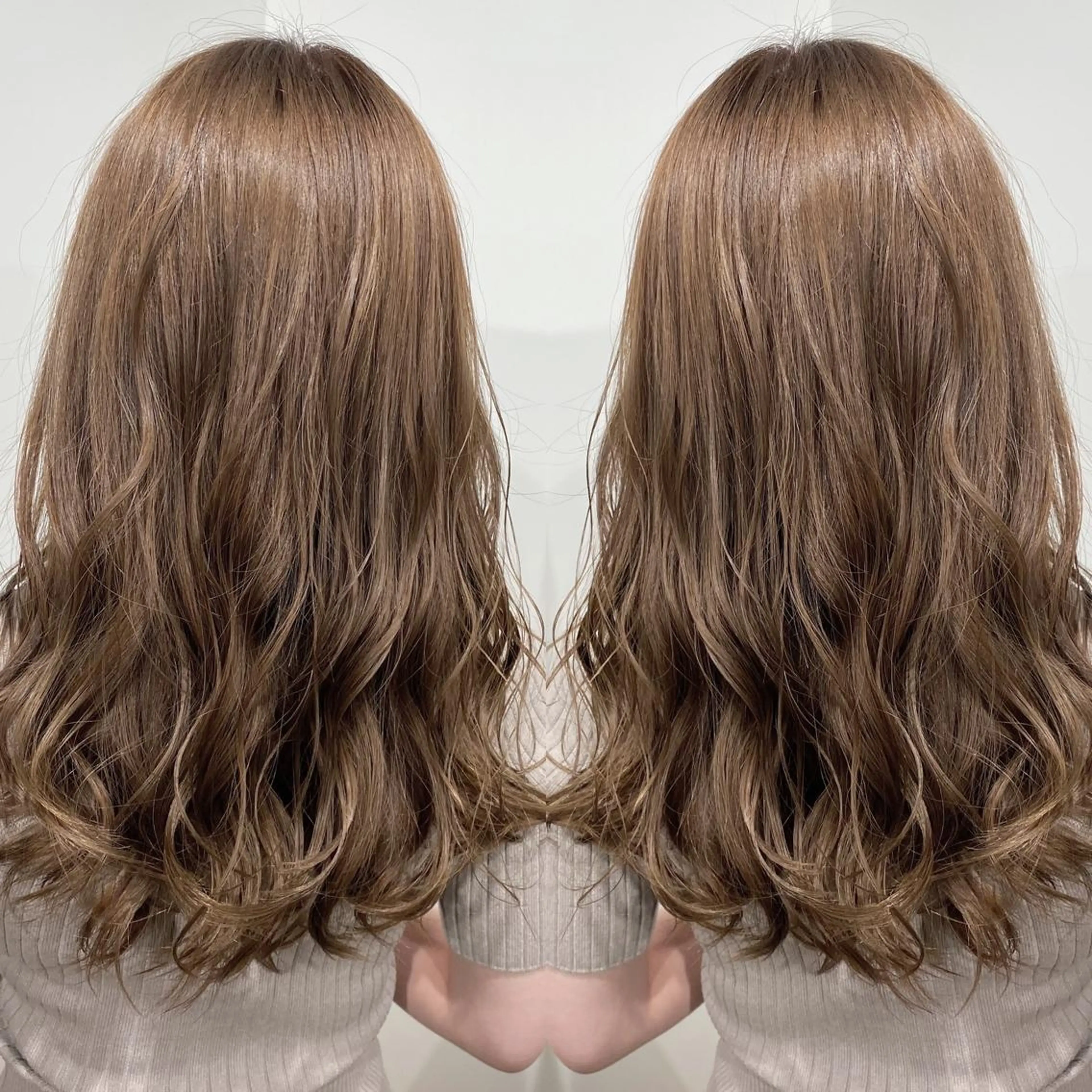 セミロング カラー グレージュ Elissumeda所属・ブリーチ特化 梅田本多翔のヘアスタイル