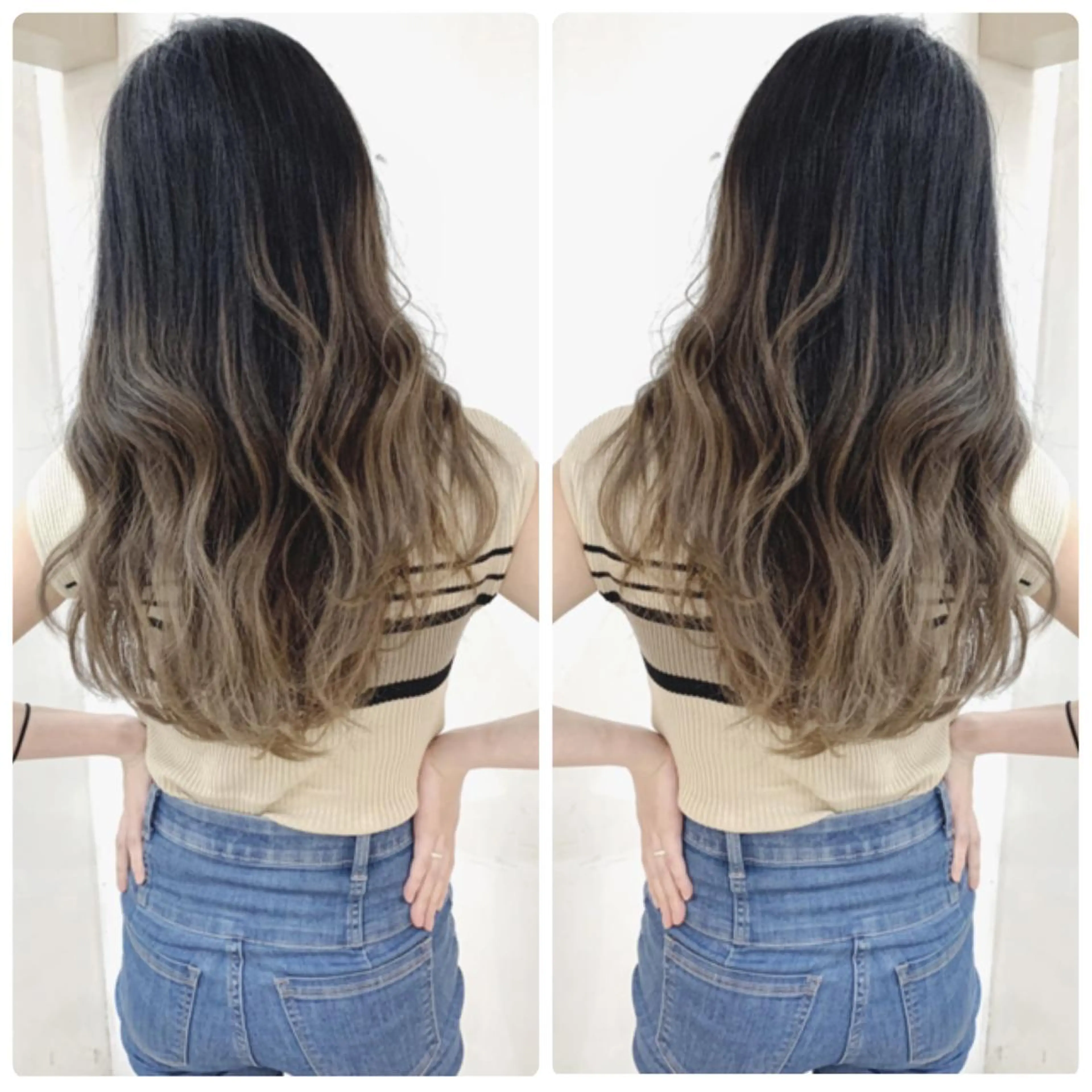 ロング カラー カット ヘアカラー 京都大人女性ショート 徒歩1分/秋山のヘアスタイル