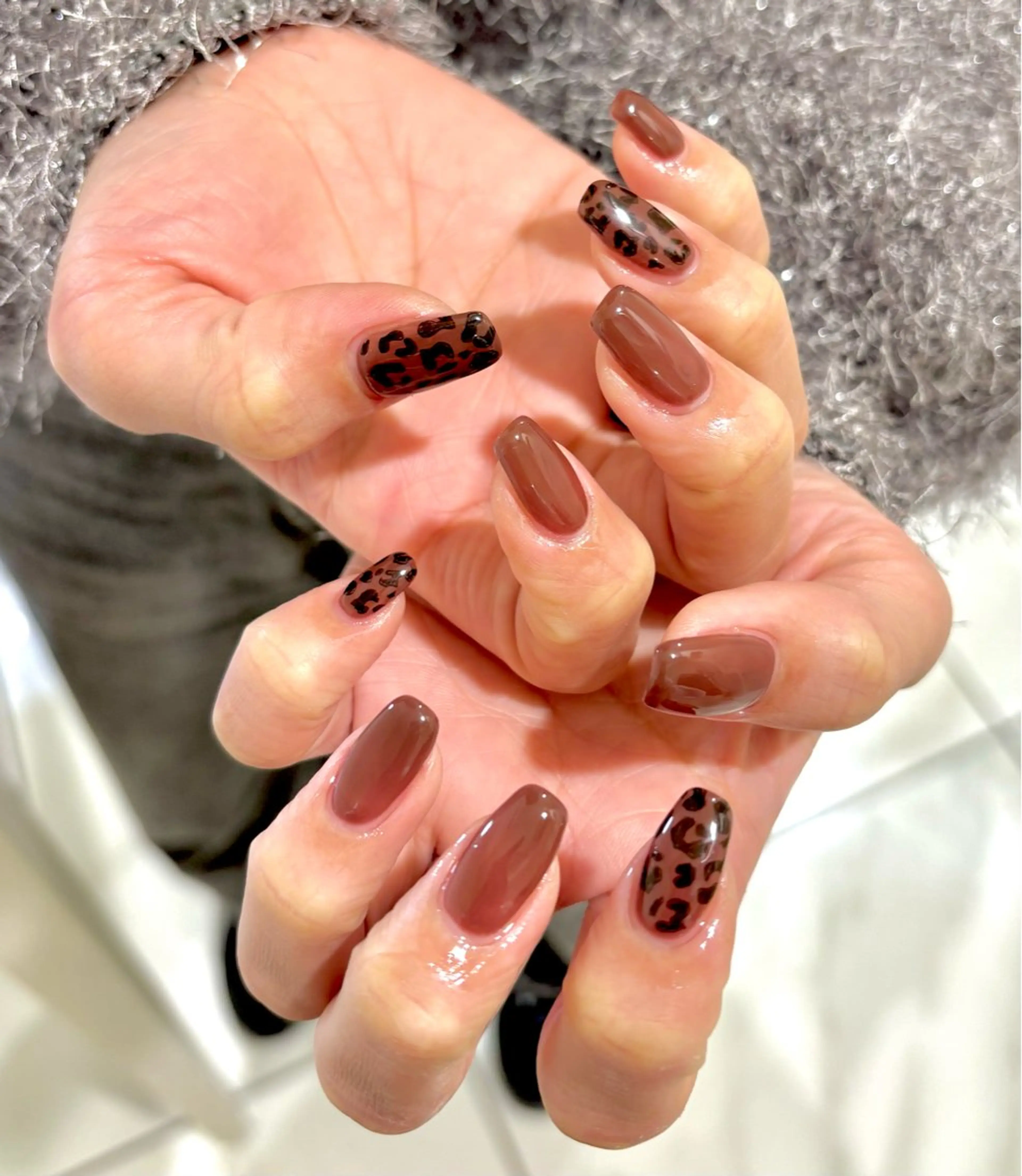 ネイル アニマル柄 ハンドネイル 横田 菜月のネイルデザイン