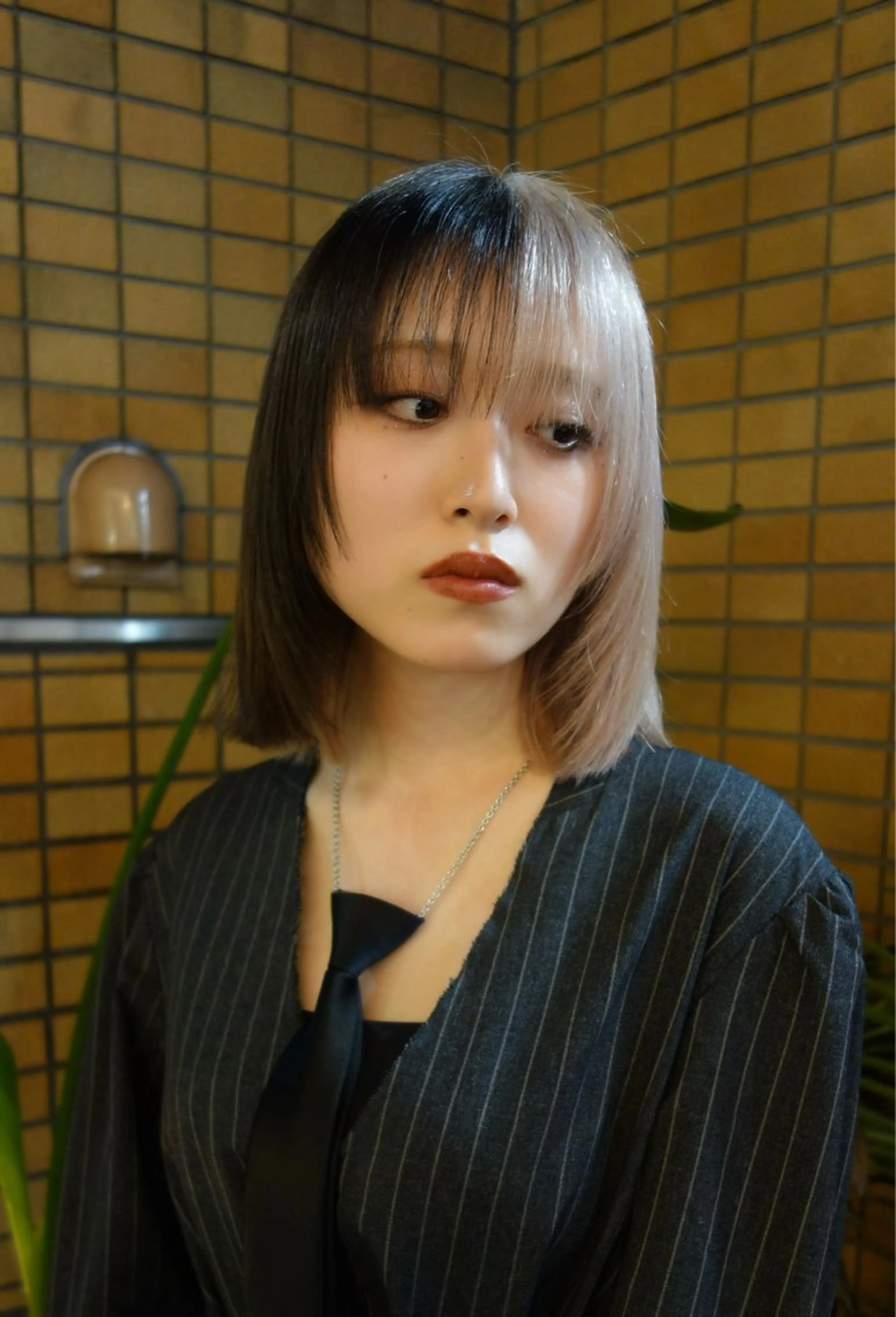 ミディアム HEIMER ミカド　サトル△のヘアスタイル