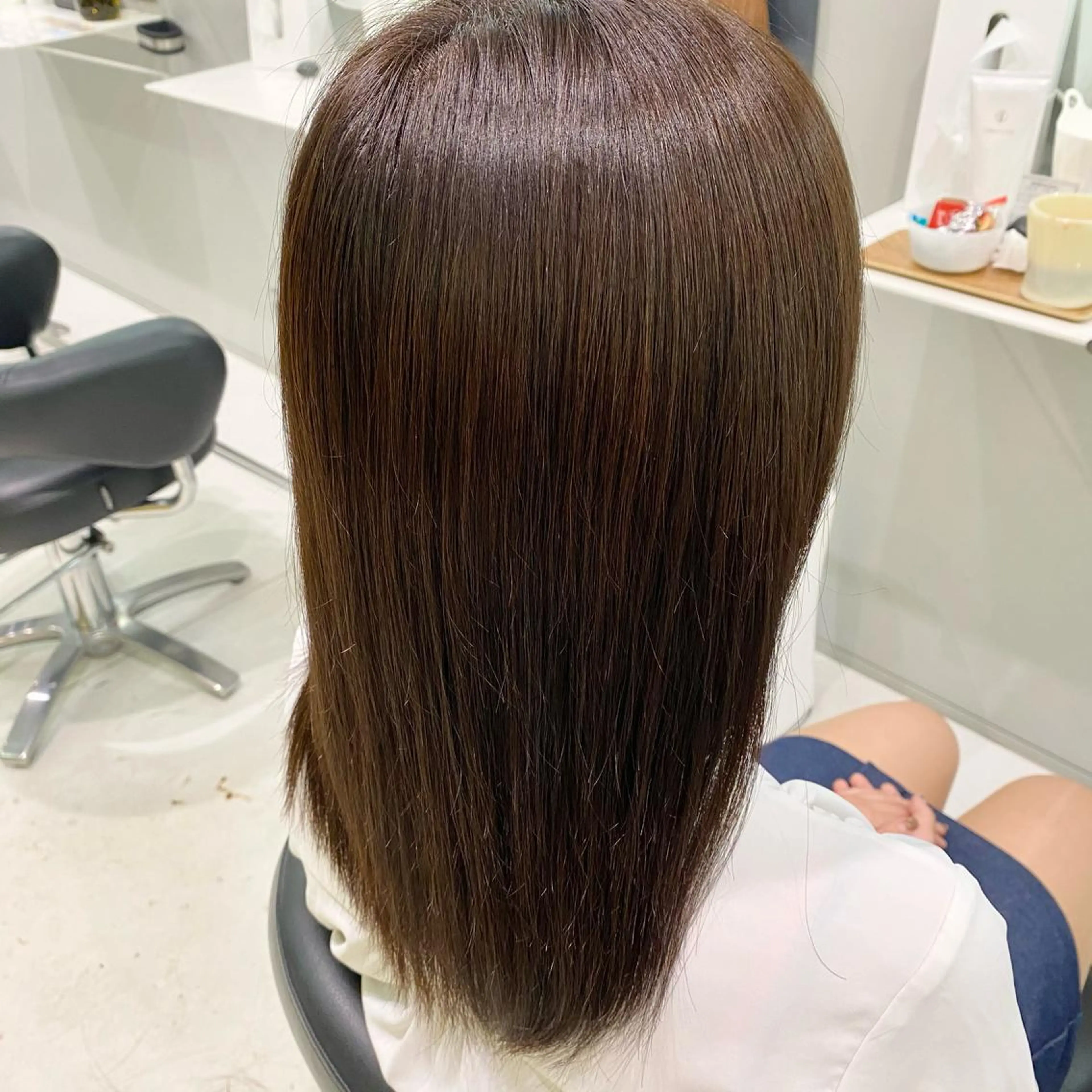 ロング カラー ブラウンカラー ショコラブラウン カット ヘアカラー 【GUK】 🌻RINA🌻のヘアスタイル