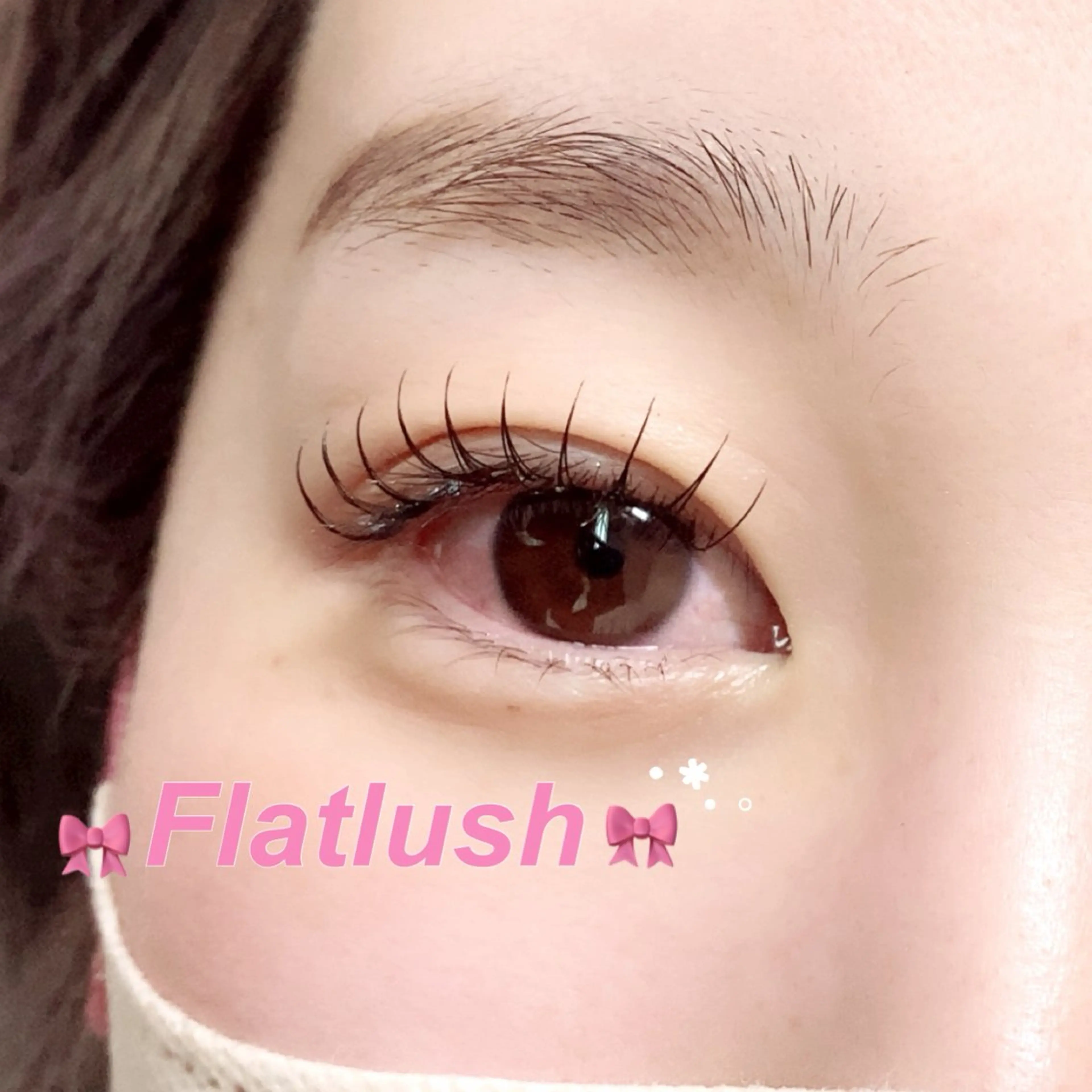 【フラットラッシュ80本】🎀natural⟡.·/ちゅるんまつ毛/コーティング美容液仕上げ◎/保湿・トリートメント配合の写真