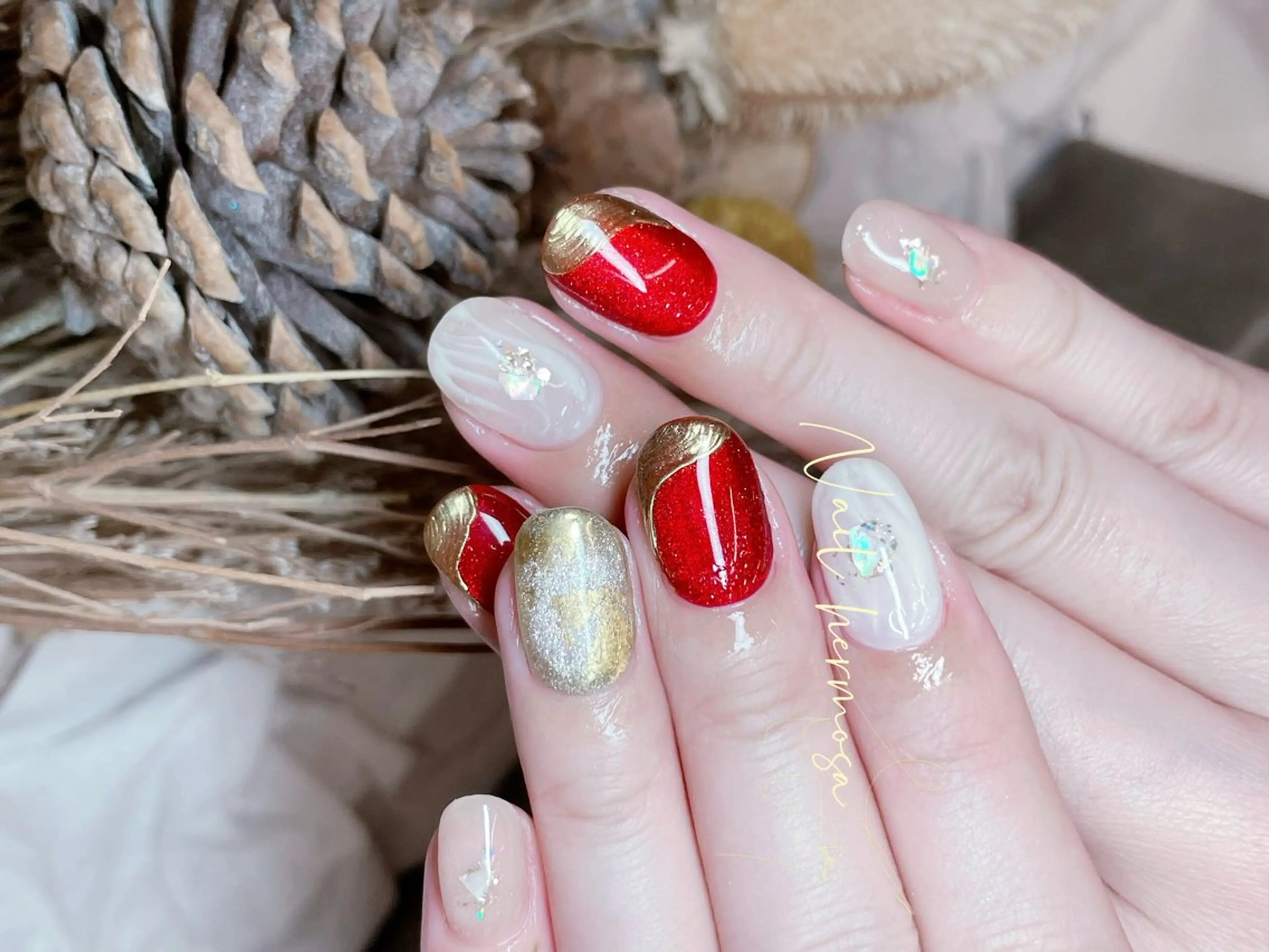 ネイル アートネイル グラデーション マグネットネイル 持ち込み オフィスネイル ハンドネイル ネイル エルモサのネイルデザイン