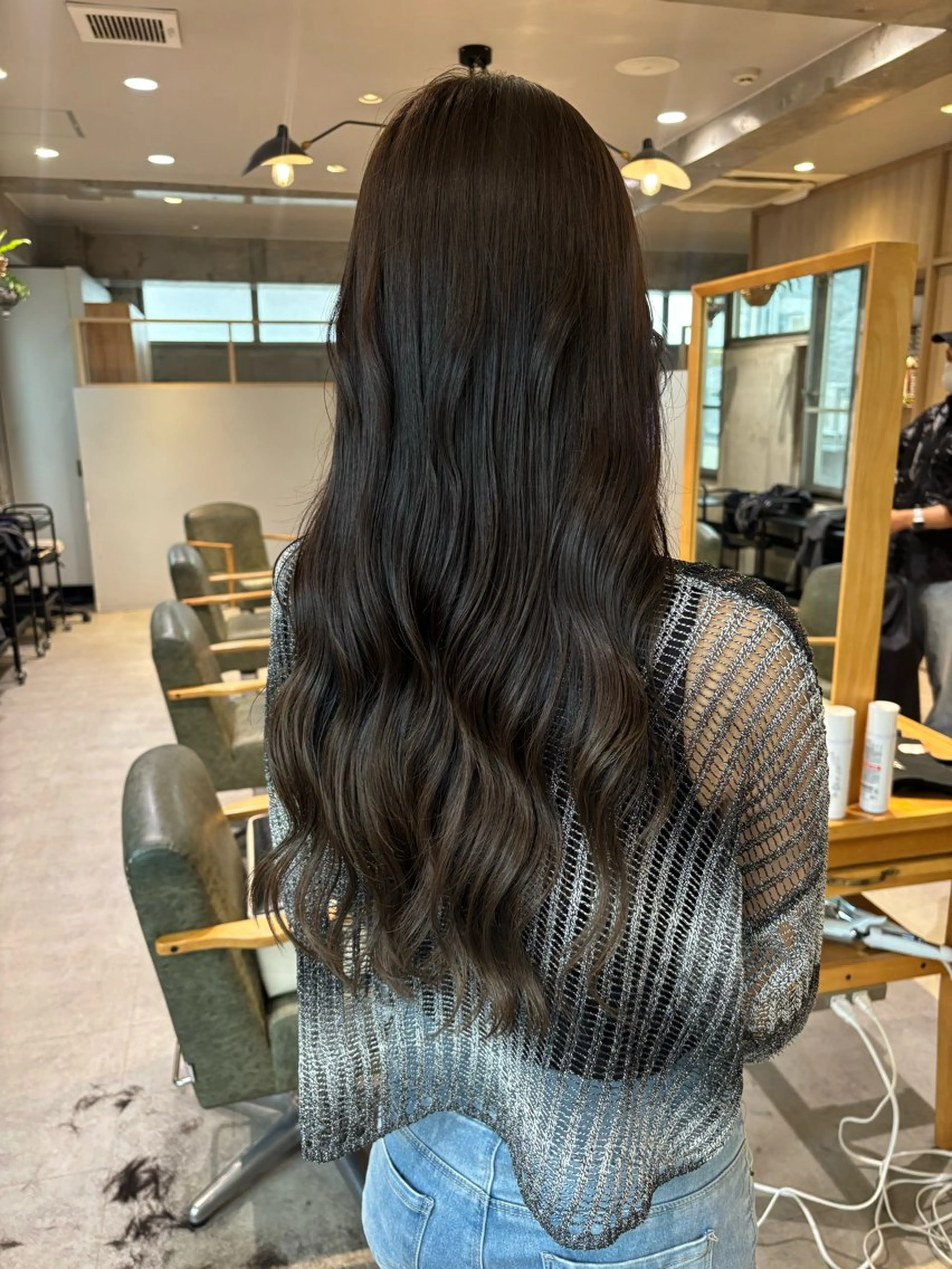 ロング カラー ベージュカラー オリーブベージュ ヘアカラー りあの🎀 /暖色カラー🍒のヘアスタイル