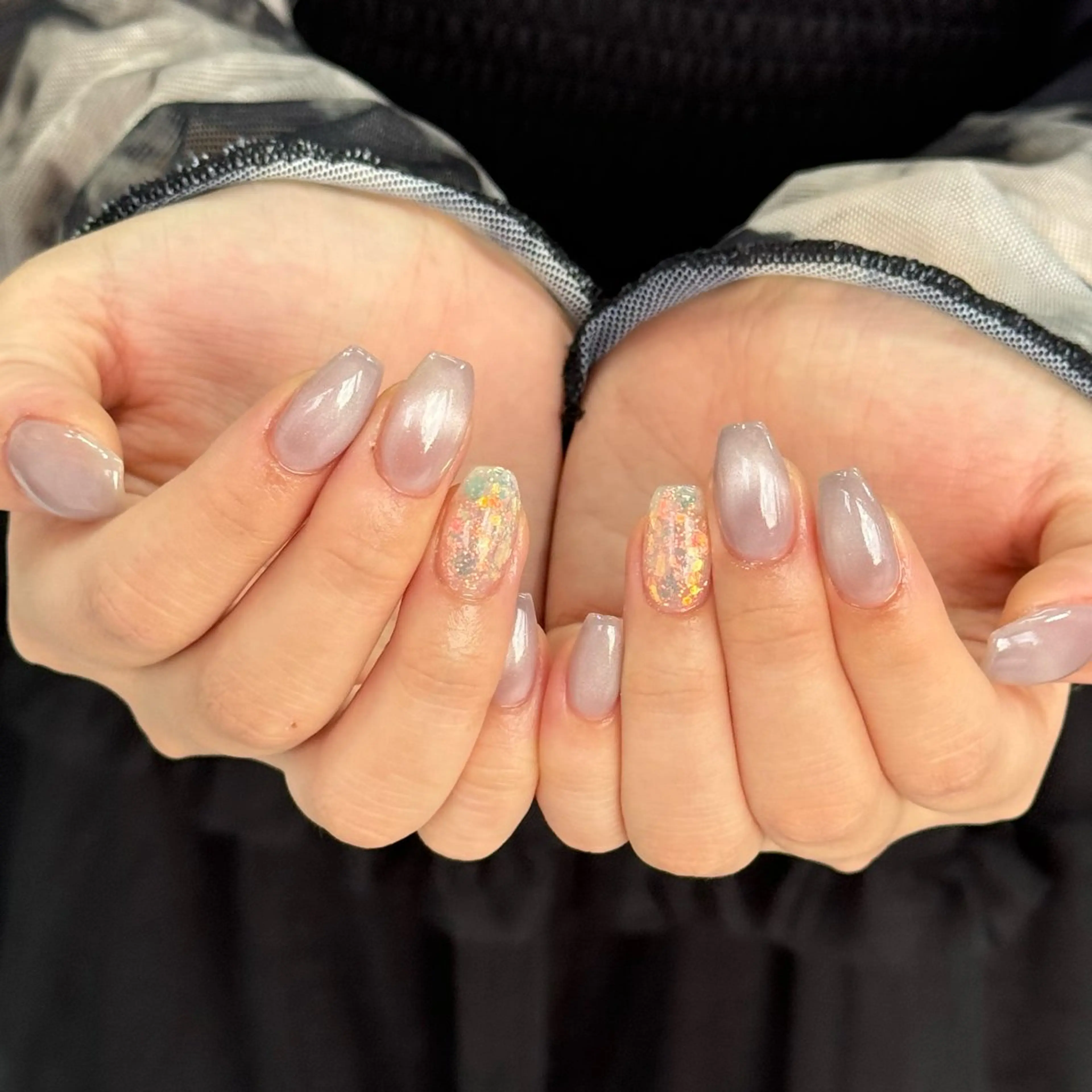 ネイル ラメ(グリッター) マグネットネイル ハンドネイル HARUKA ネイリスト福岡/薬院のネイルデザイン