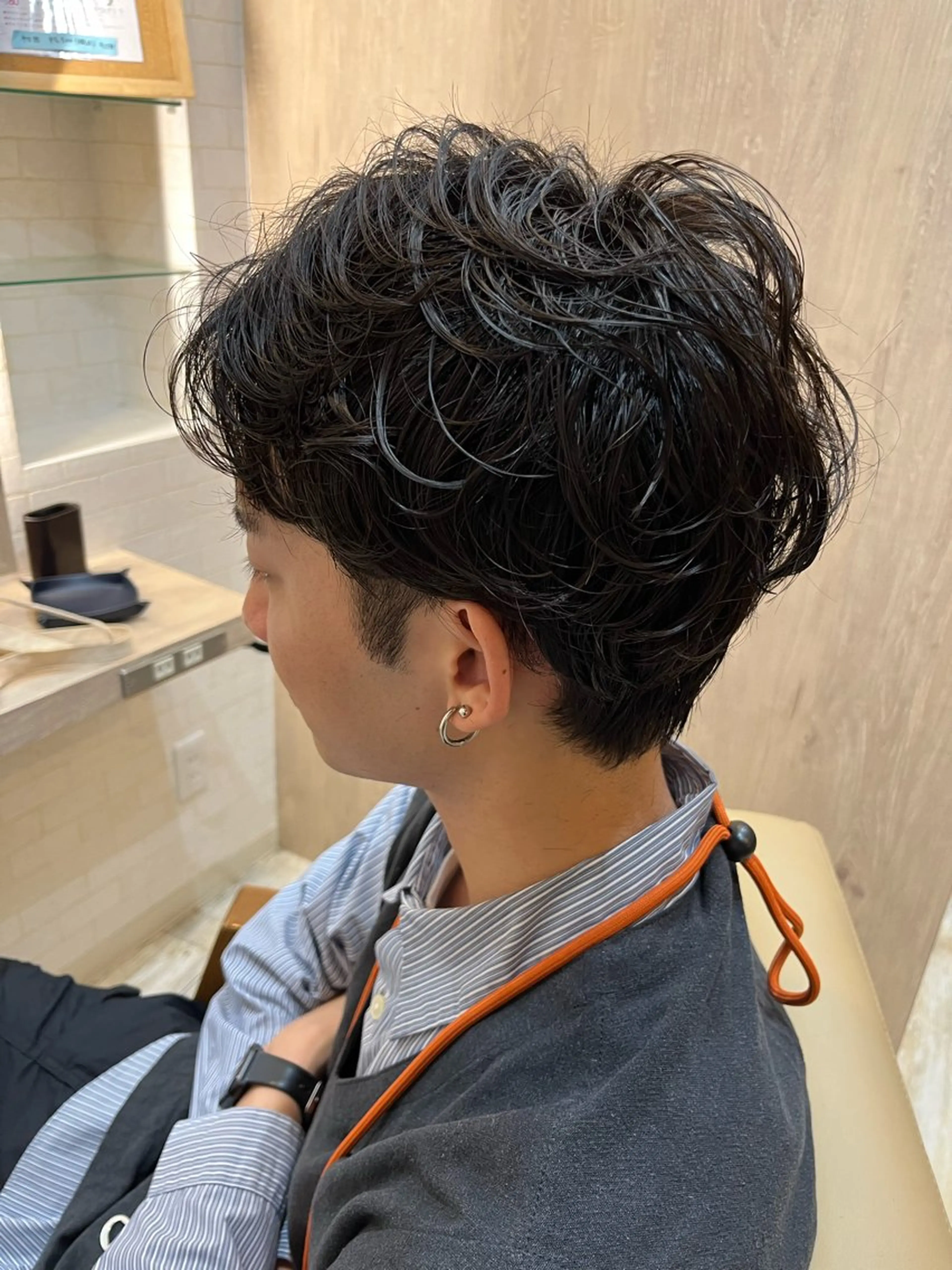 ショート パーマ メンズ メンズパーマ カット パーマ 宮嶋 勇輔のヘアスタイル