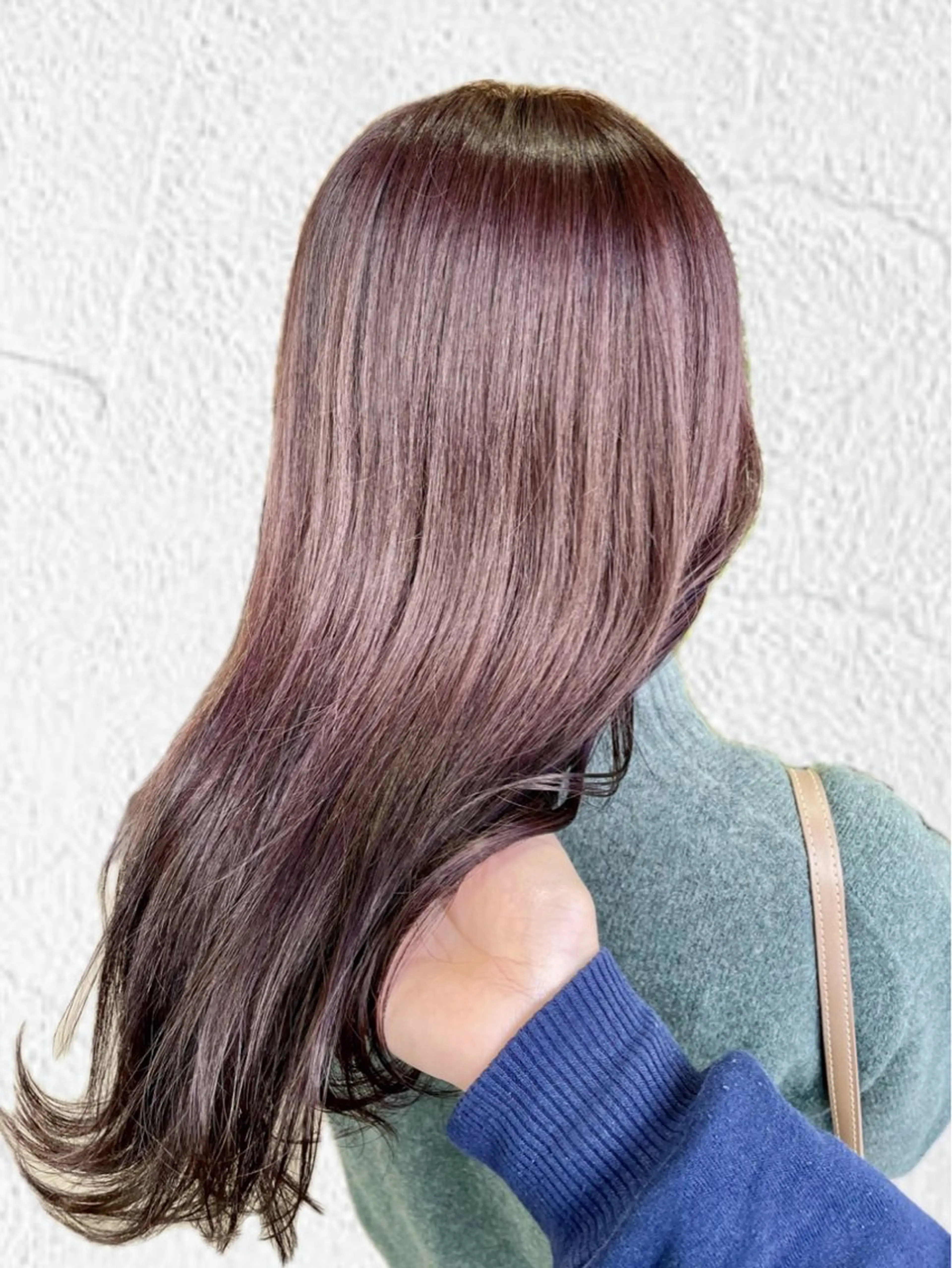 セミロング ピンクラベンダー ヘアカラー トリートメント 艶髪カラー🫧 髪質改善🪽萩原のヘアスタイル