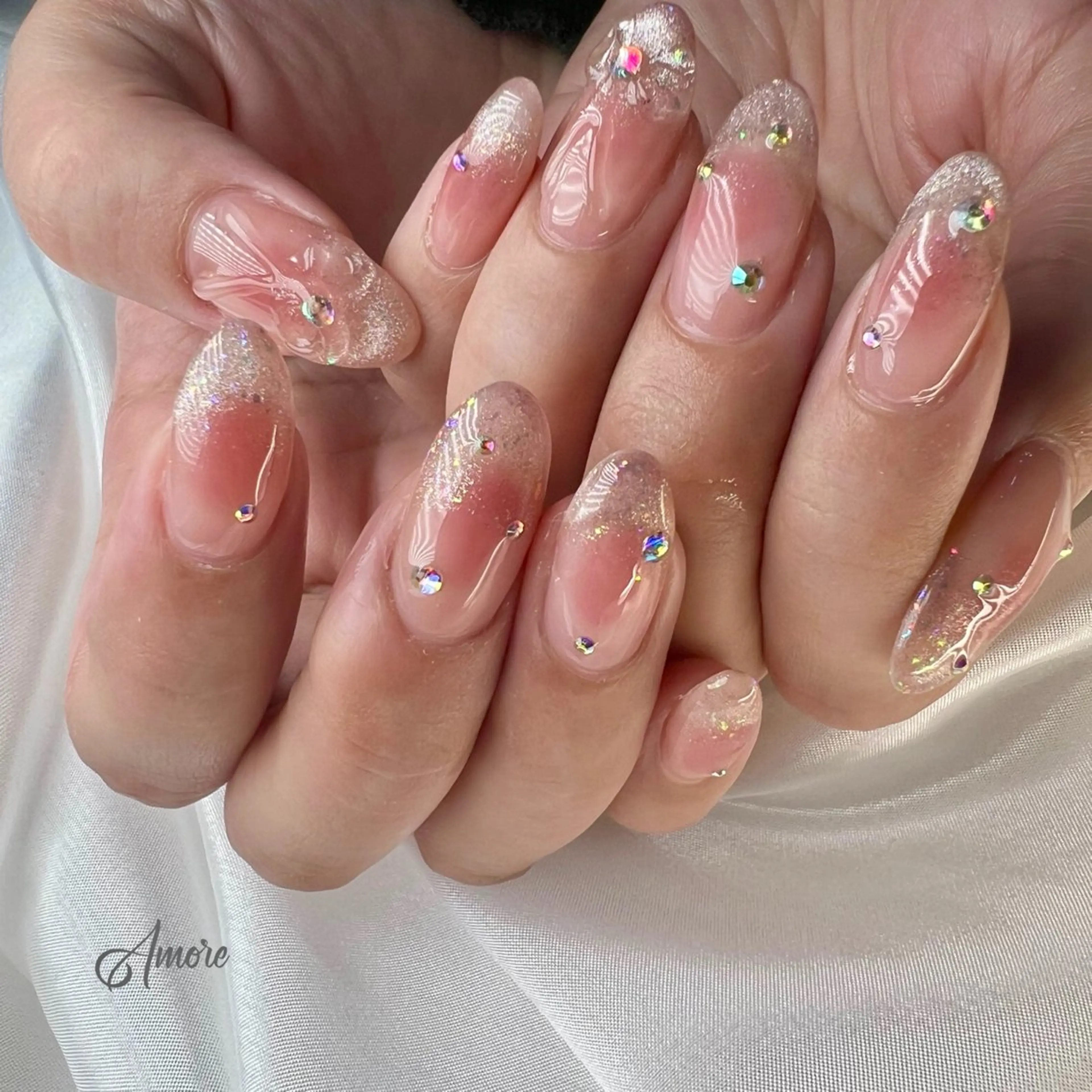 ネイル ジェルネイル キラキラネイル 韓国ネイル マグネットネイル パラジェル You kyehwaのネイルデザイン