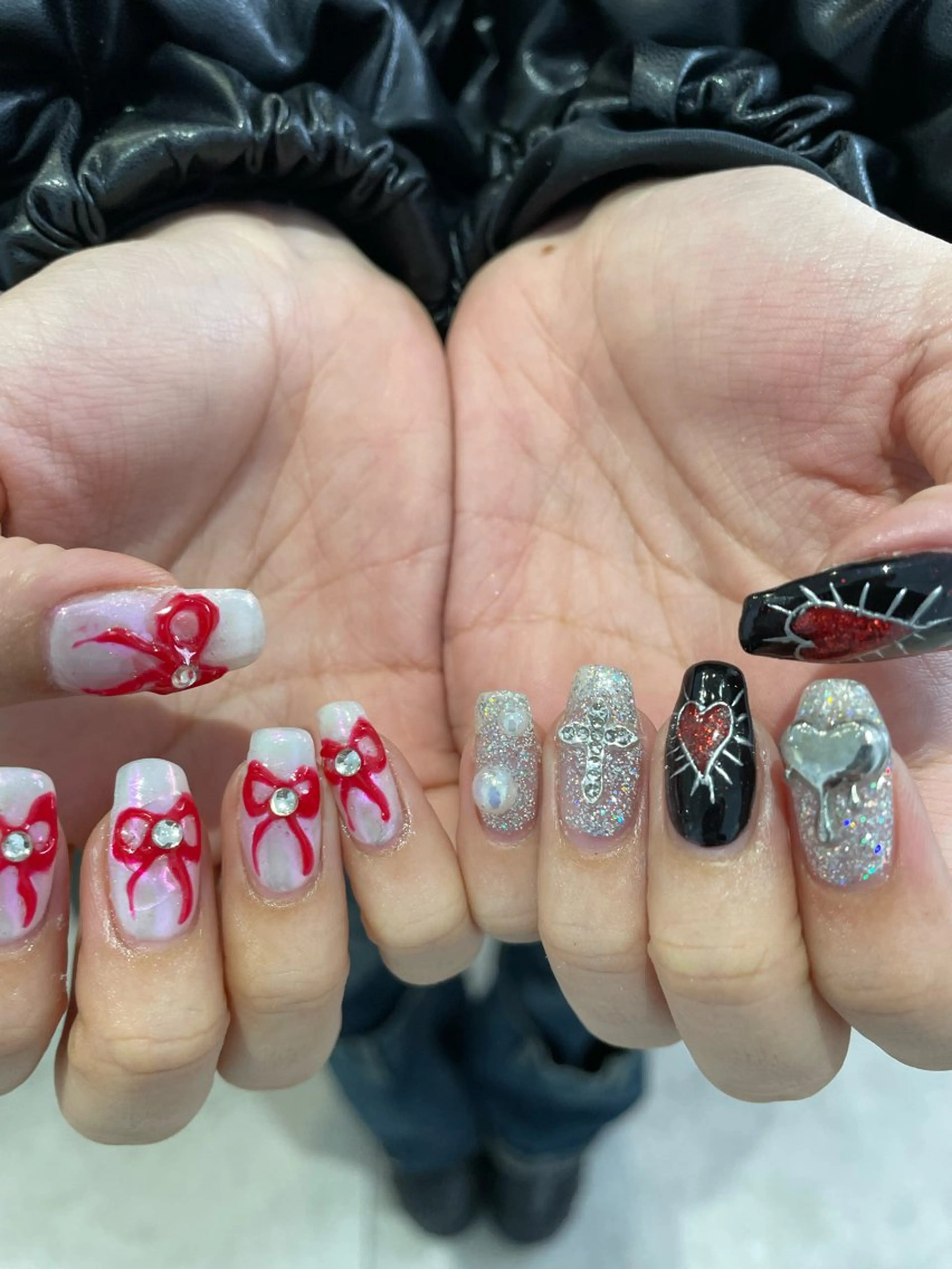 ネイル ジェルネイル パラジェル ハンドネイル hair&nail ☯️アイリ☯️のネイルデザイン