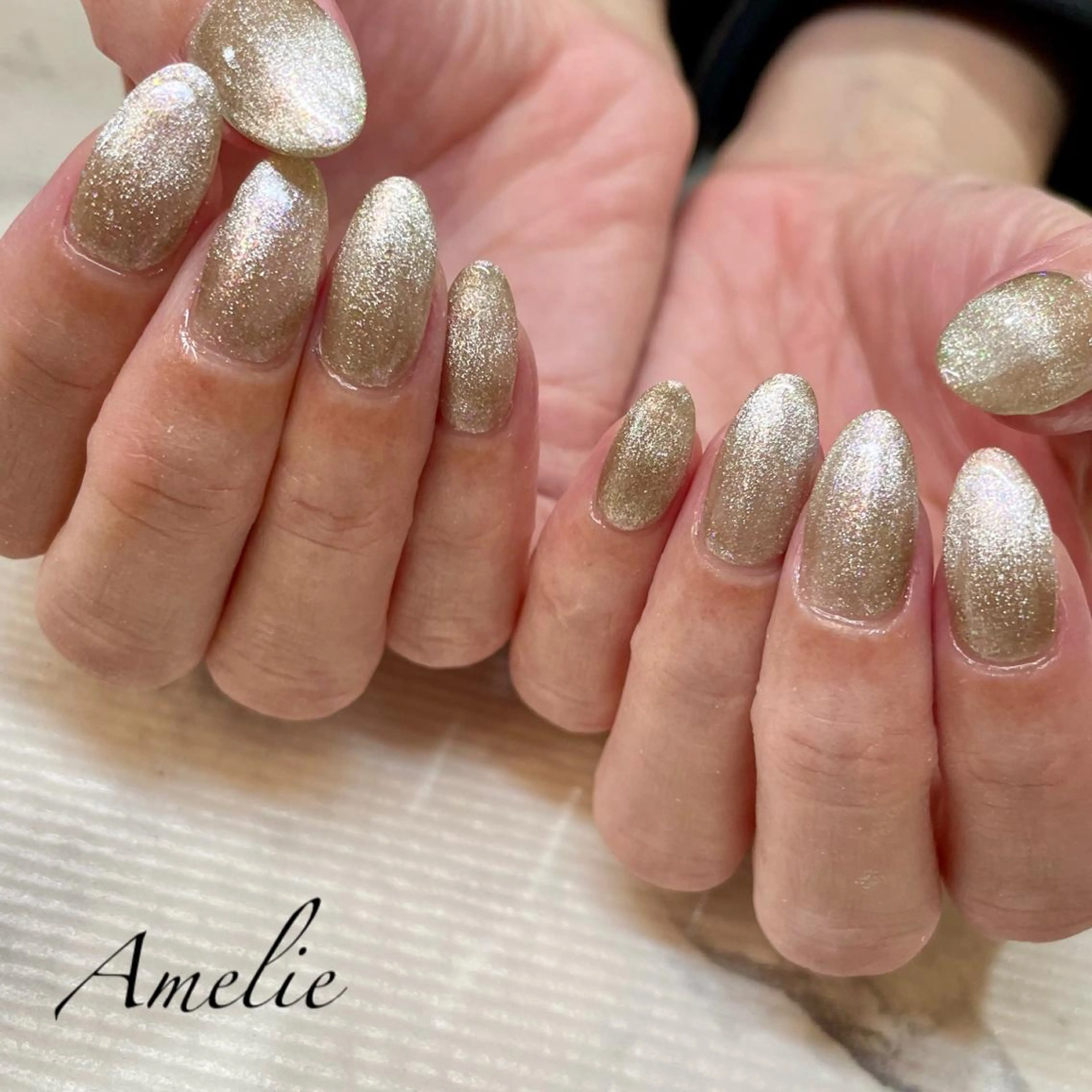 ネイル ジェルネイル キラキラネイル マグネットネイル マグネットワンカラー ワンカラーネイル ハンドネイル yo koのネイルデザイン