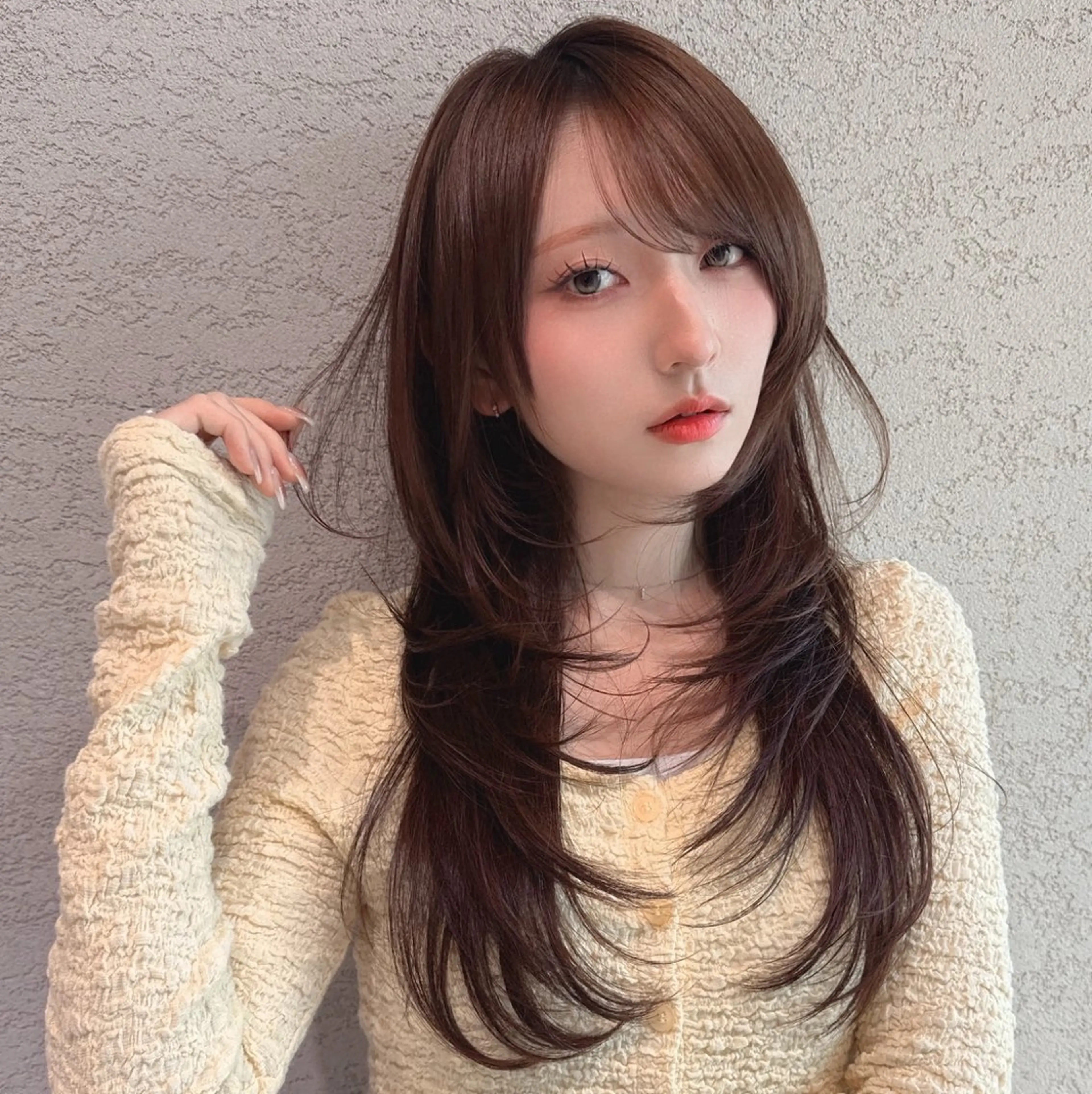 ロング カラー メンズ 似合わせカット カット ヘアカラー トリートメント レイヤー/髪質改善 Lond ambreのヘアスタイル