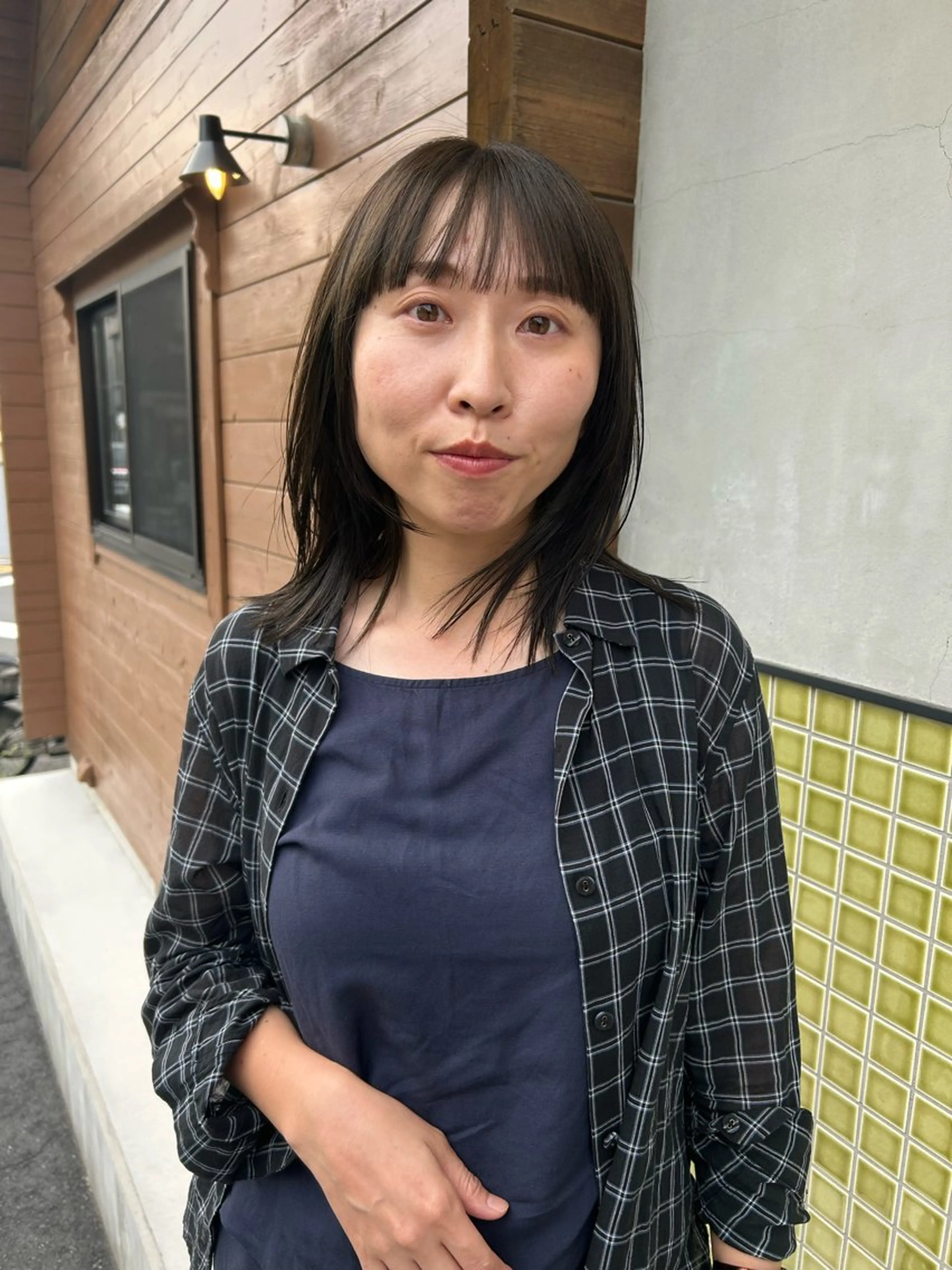 ミディアム 伸ばしかけ レイヤーカット DEPT 宗像あかりのヘアスタイル