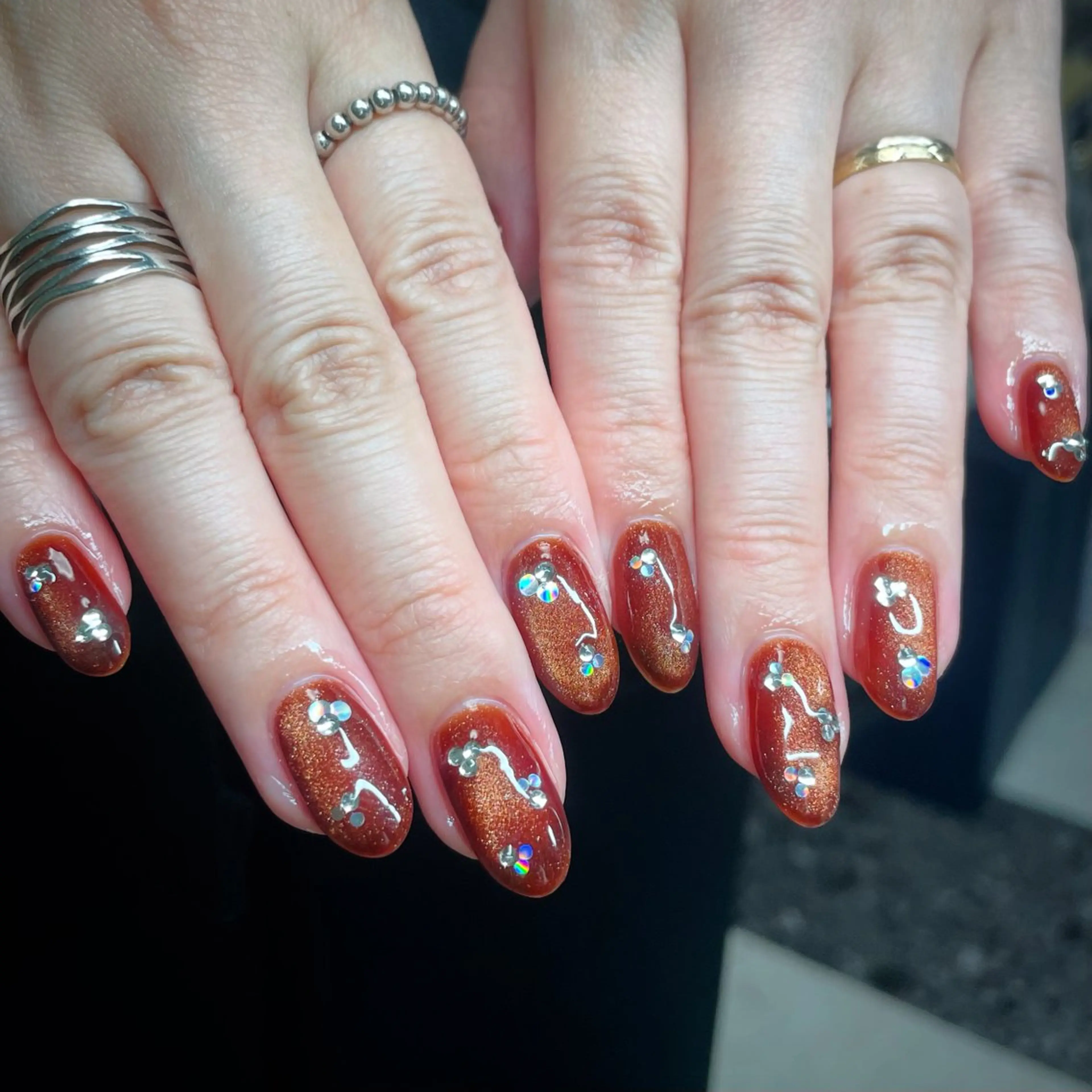 ネイル ブラウン 持ち込み ニュアンスネイル シンプルネイル ハンドネイル posa nail モエミのネイルデザイン