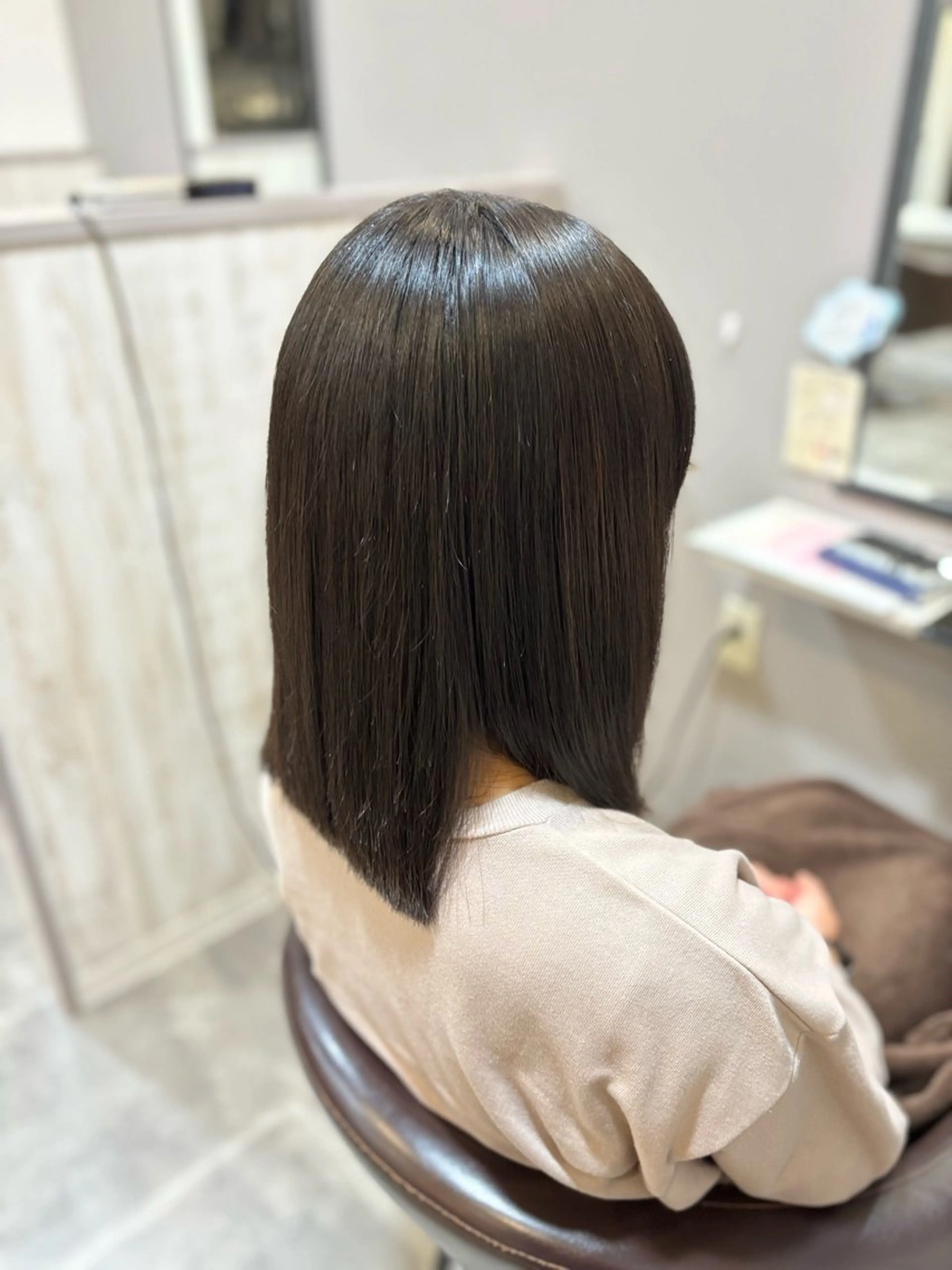 ミディアム 縮毛矯正 Stella by Bonheur所属・Bonheur/ 荒木 厚晴/髪質改善のヘアスタイル