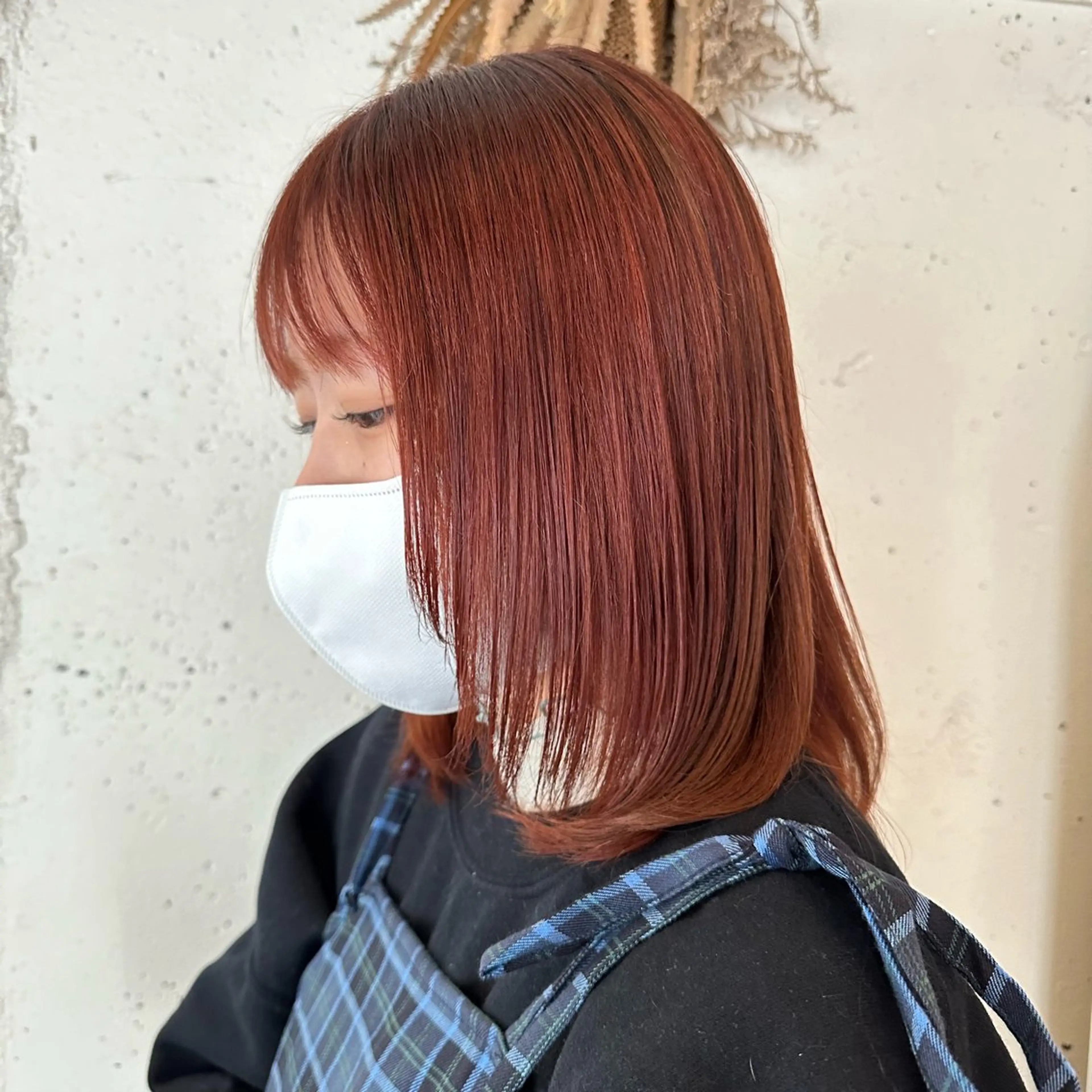 ミディアム カラー オレンジ ピンクカラー レイヤーカット Nao 【EIGHT札幌】のヘアスタイル